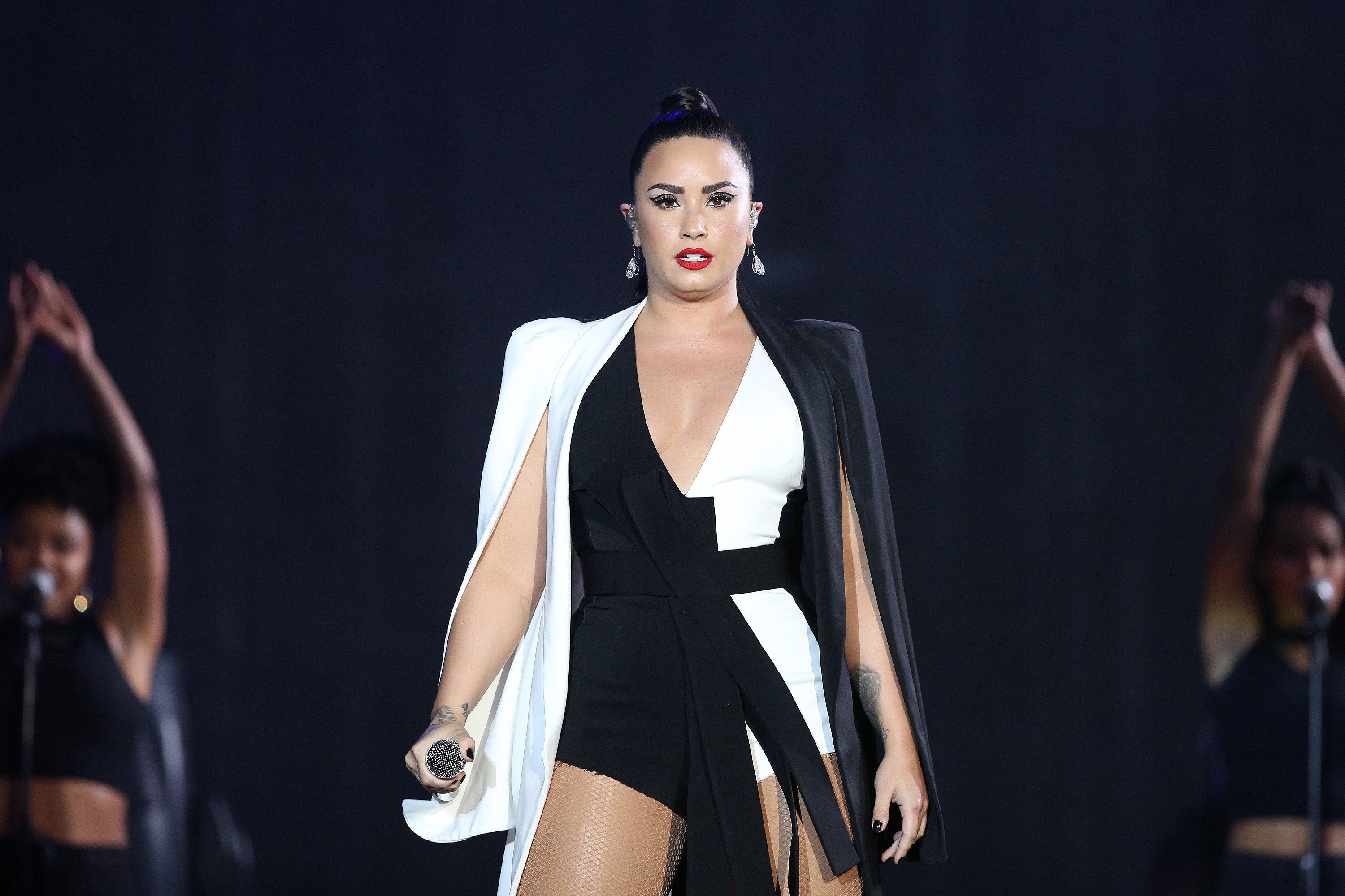 Demi Lovato performs at the Rock in Rio Lisboa 2018 music festival in Lisbon, Portugal, on June 24, 2018. 