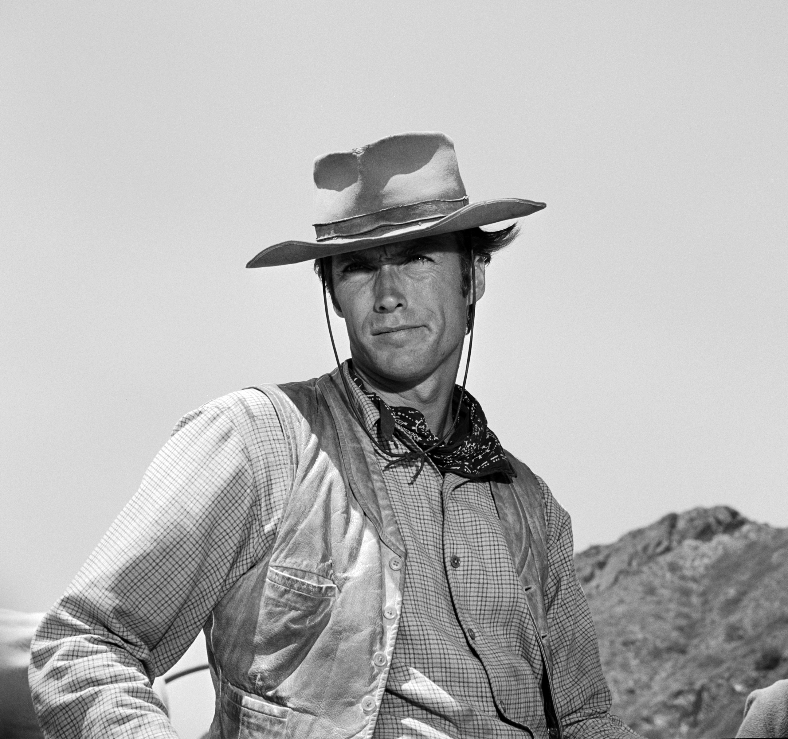 Clint Eastwood wearing a cowboy hat
