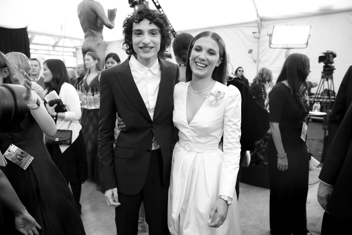 Finn Wolfhard and Millie Bobby Brown 