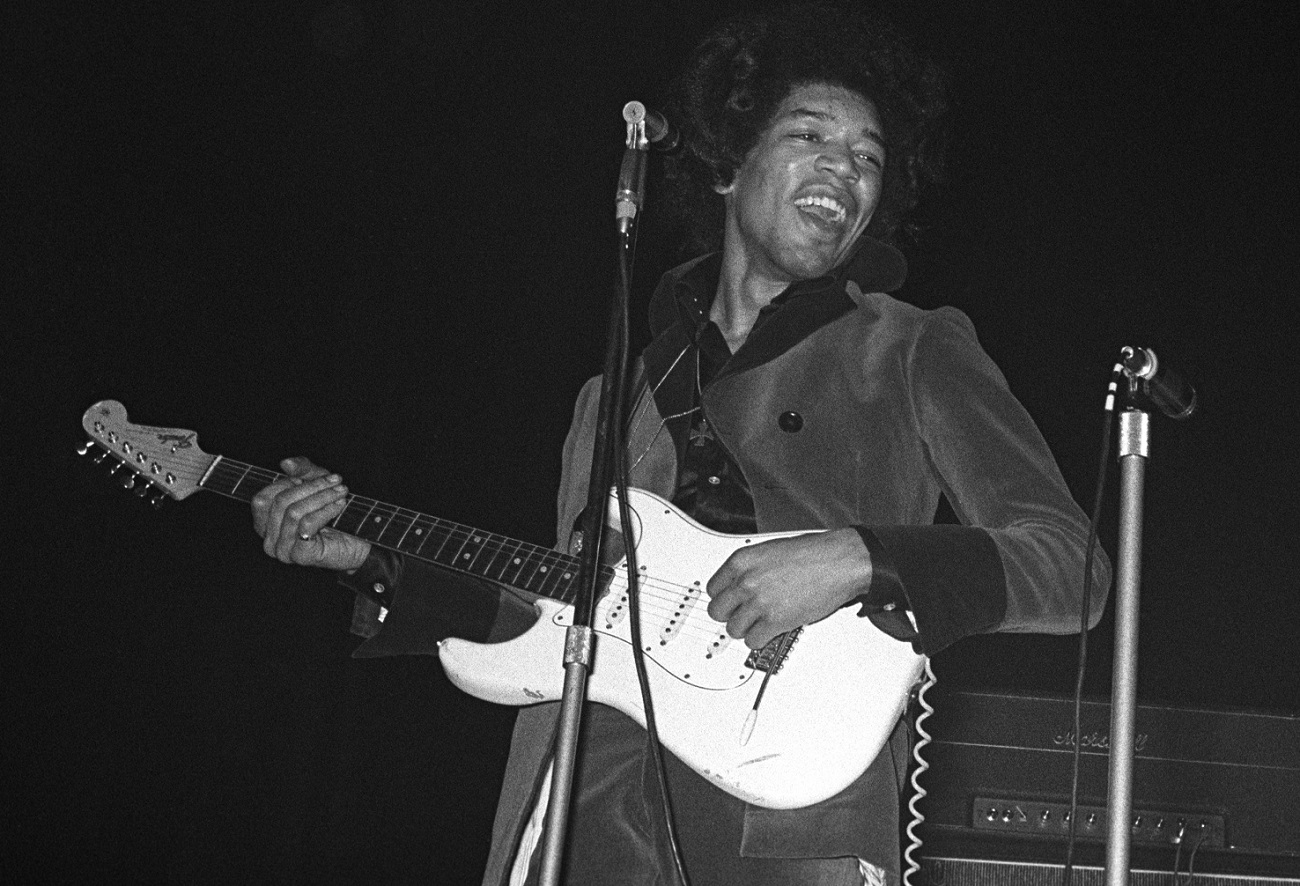 Jimi Hendrix on stage in 1967