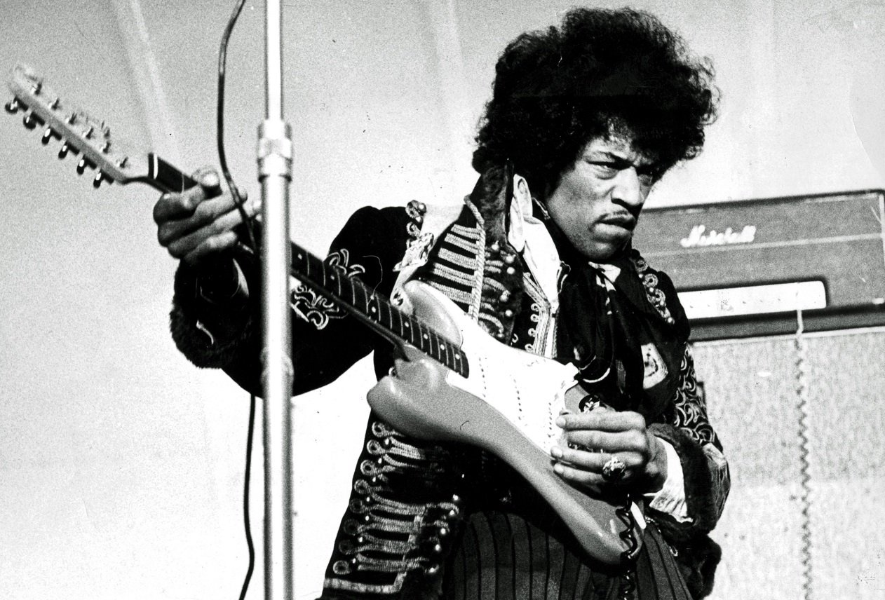 Jimi Hendrix on stage, 1967