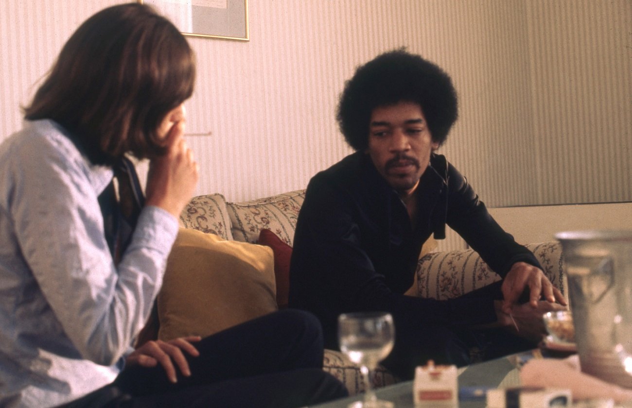 Jimi Hendrix giving an interview
