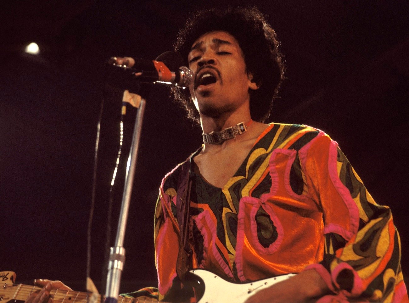 Jimi Hendrix on stage in 1970