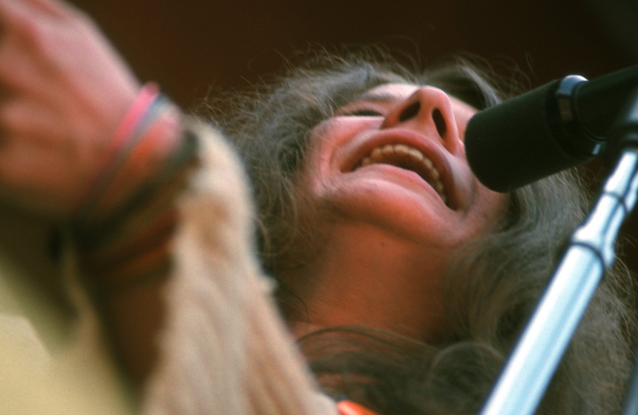 Janis Joplin closeup, Monterey Pop