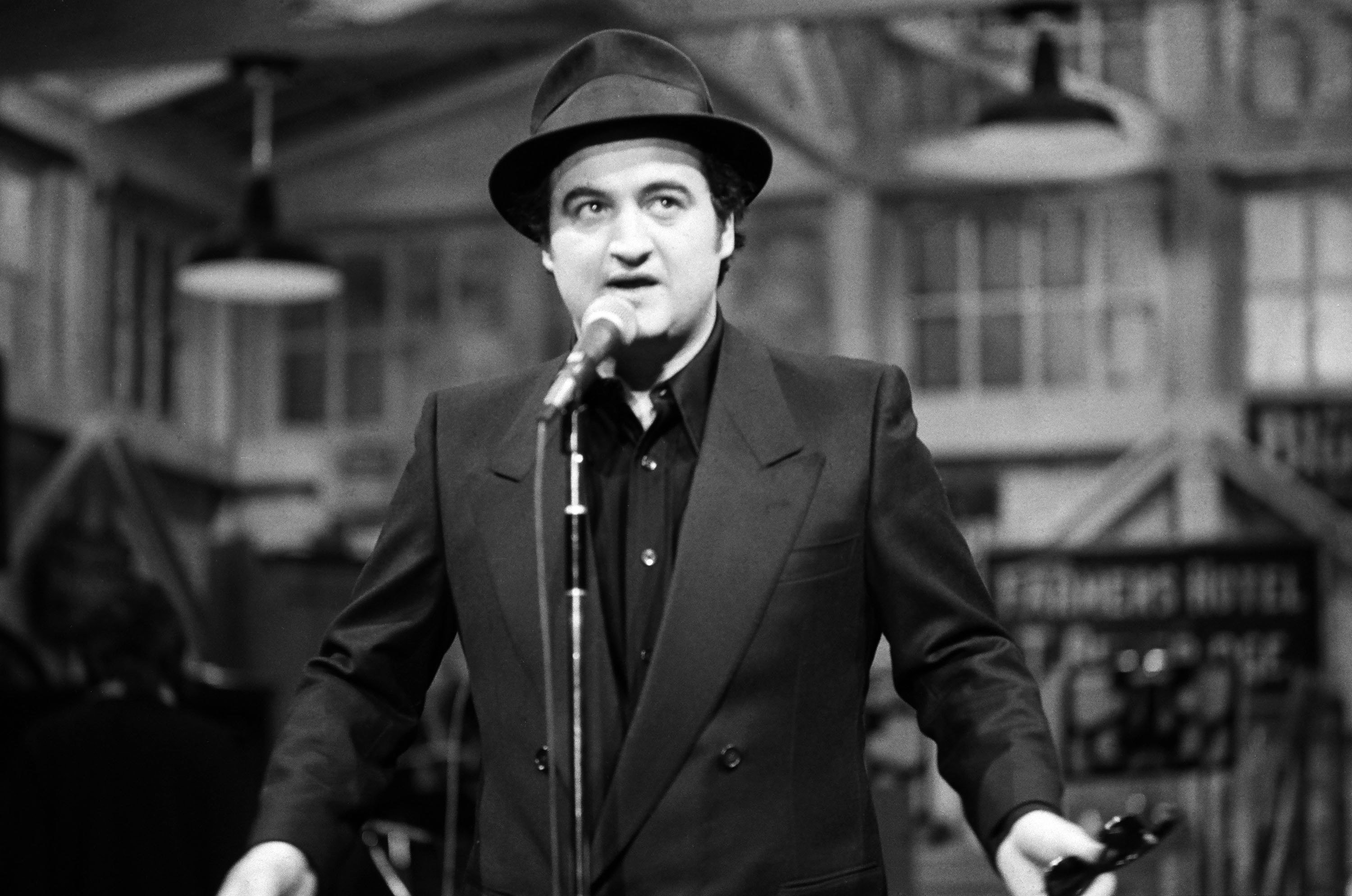 John Belushi wearing an hat