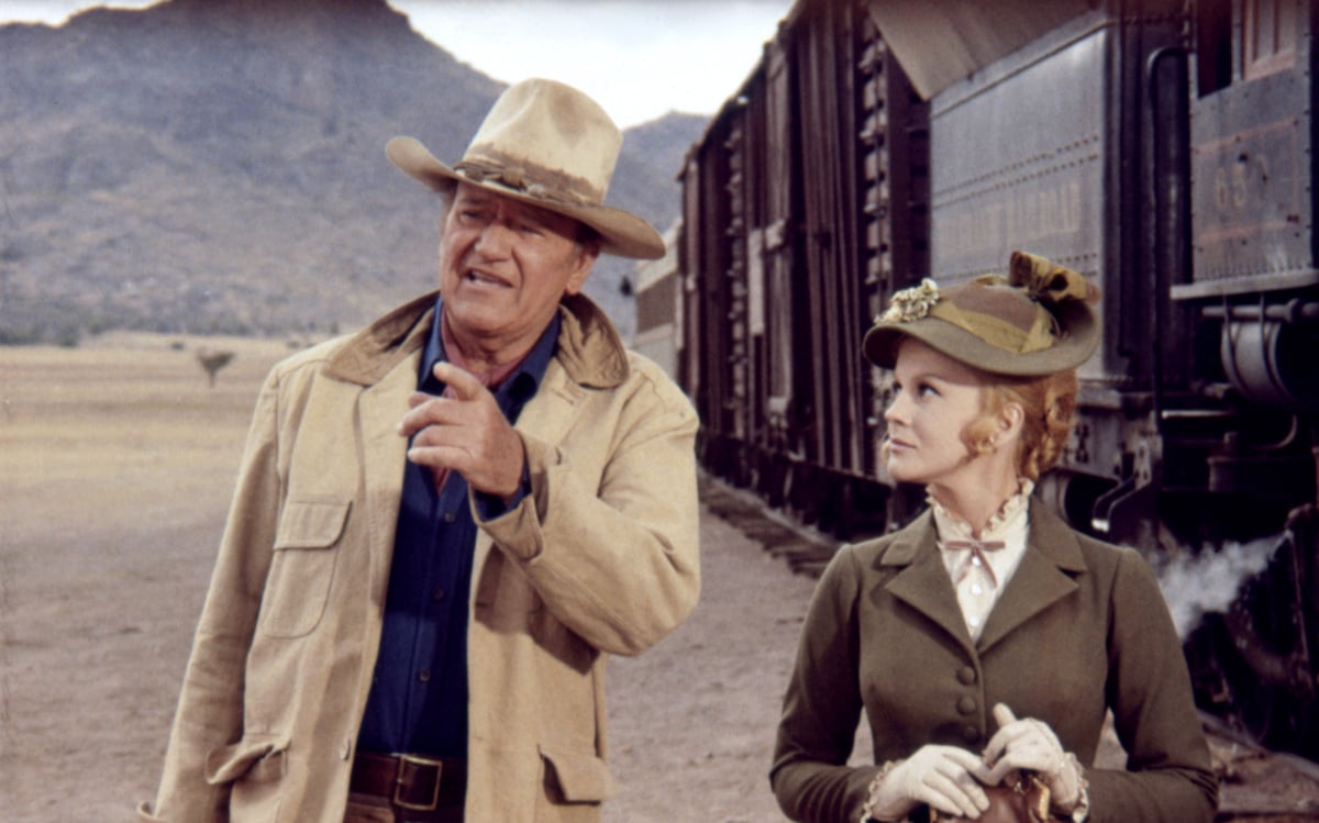 John Wayne and Ann-Margret in The Train Robbers