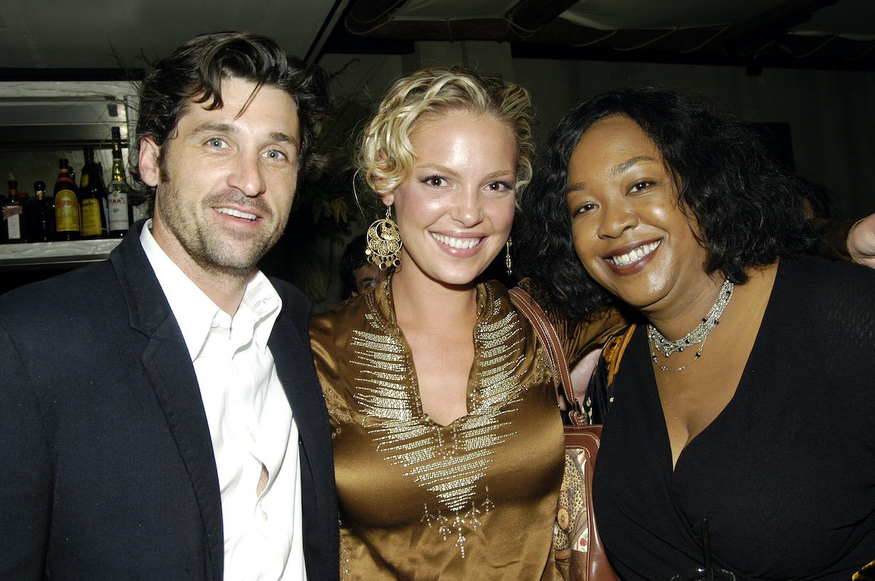 Patrick Dempsey, Katherine Heigl and Shonda Rhimes (creator) of 'Grey's Anatomy