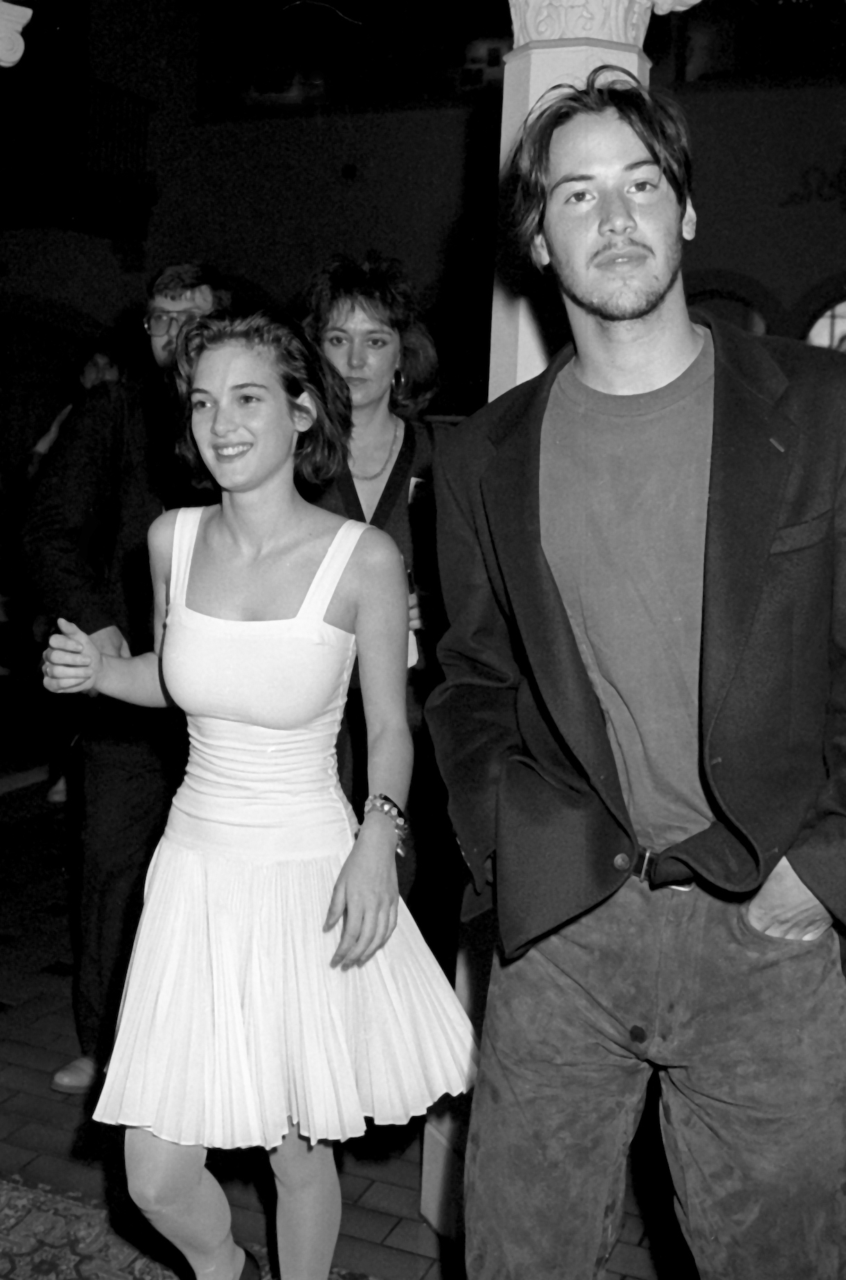 Winona Ryder and Keanu Reeves attend Fourth Annual Independent Spirit Awards in 1989