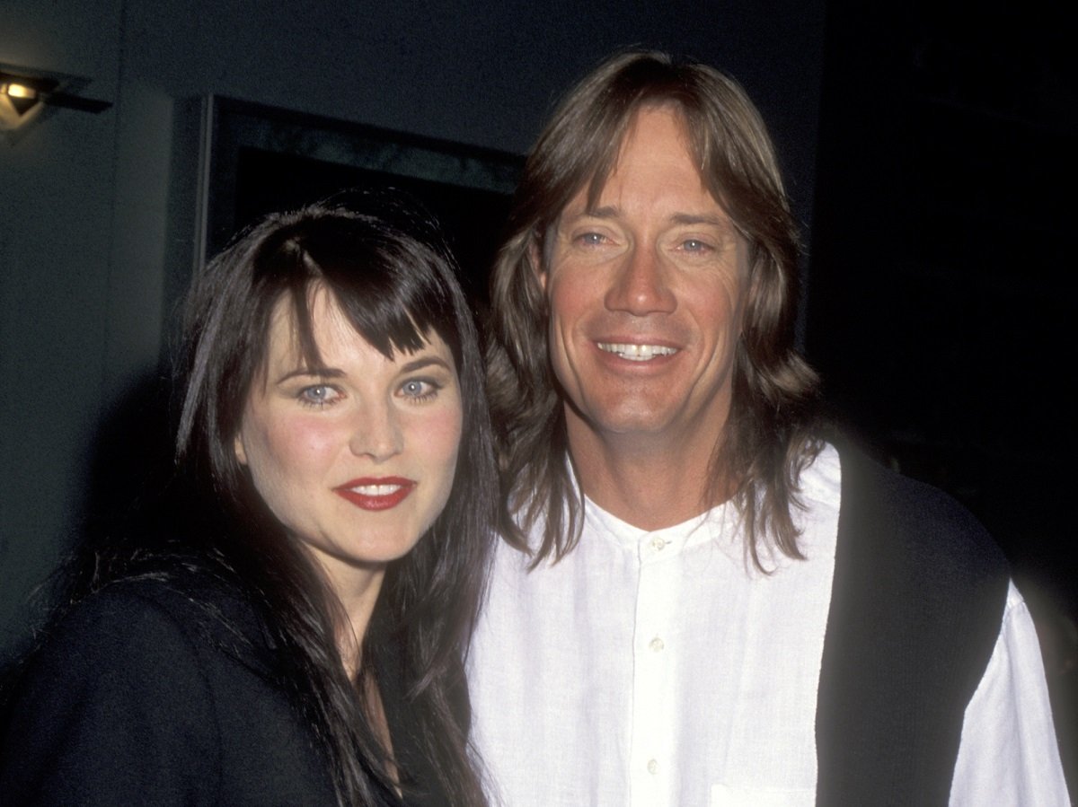 Lucy Lawless and Kevin Sorbo on January 22, 1996