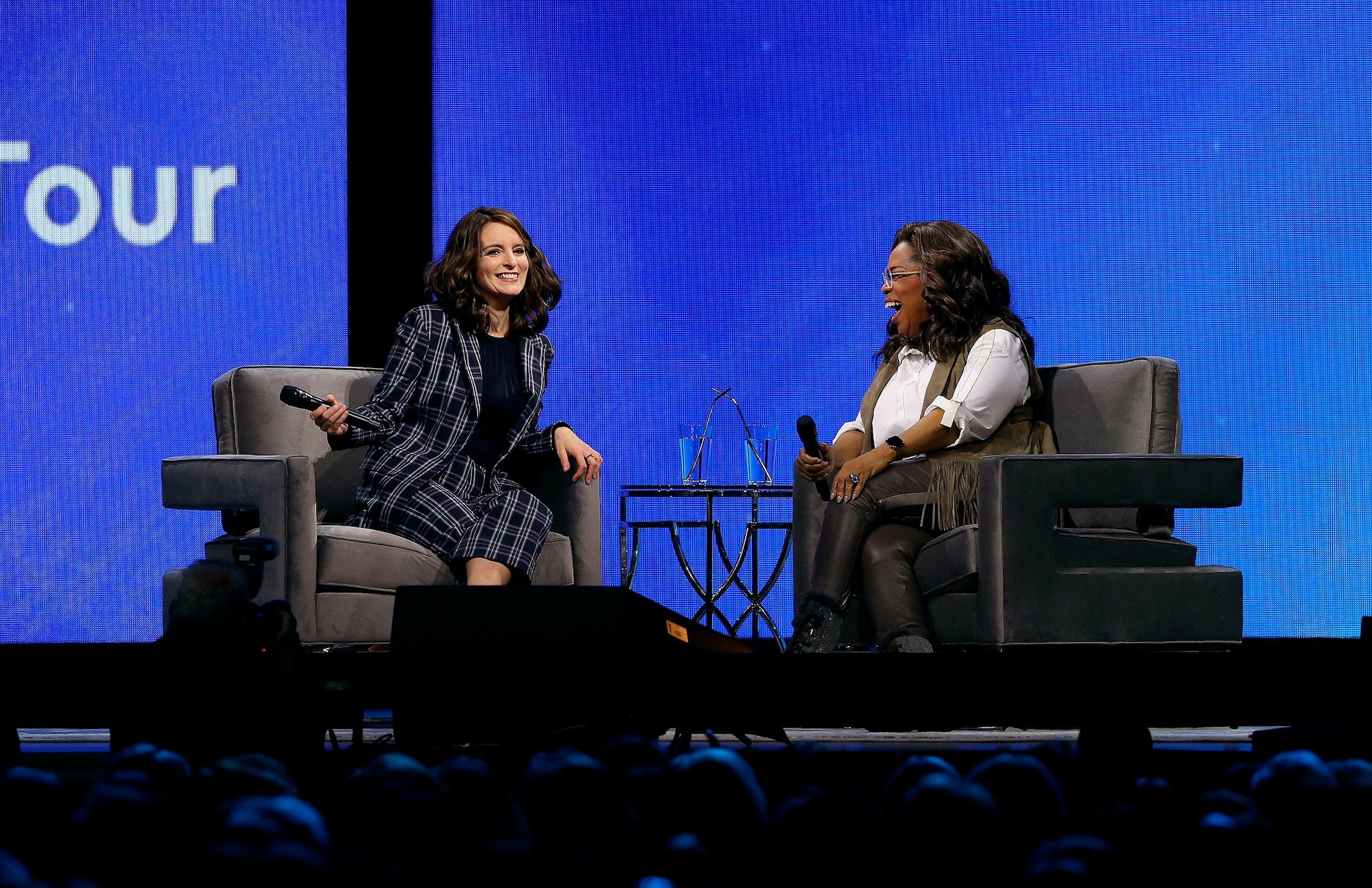 Oprah Winfrey and Tina Fey 