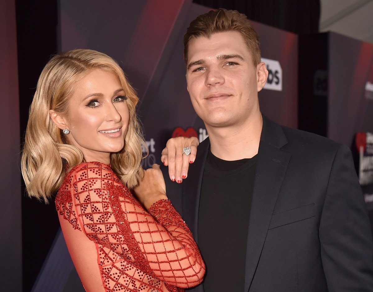 Paris Hilton and Chris Zylka on March 11, 2018 in Inglewood, California. 