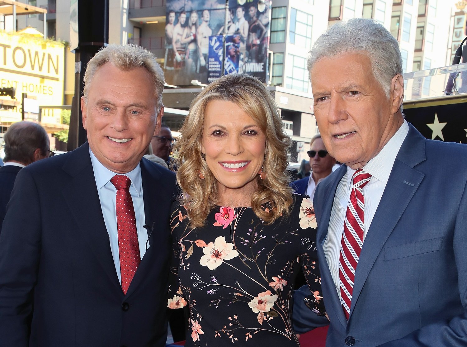 Pat Sajak, Vanna White, and Alex Trebek