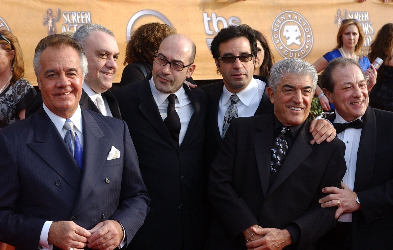 Ray Abruzzo with 'Sopranos' cast members