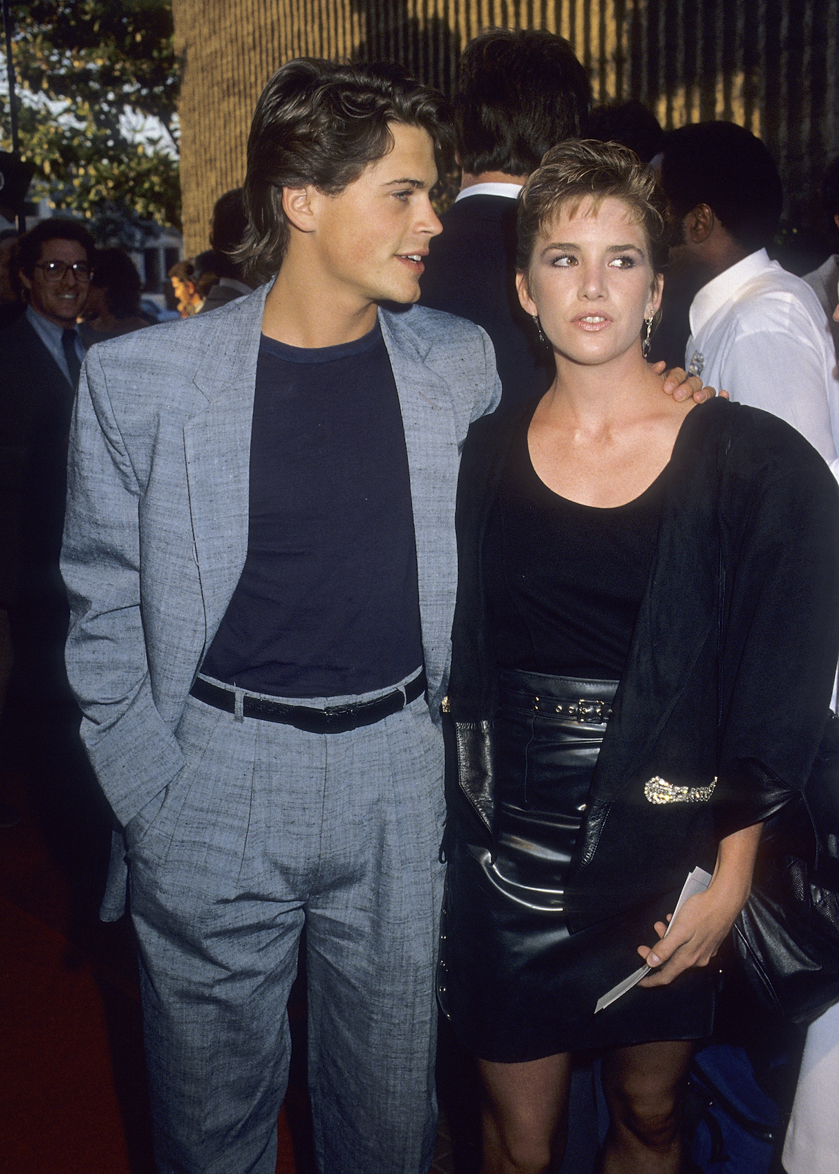 Rob Lowe and Melissa Gilbert attend the 'Ghostbusters' Premiere in 1984