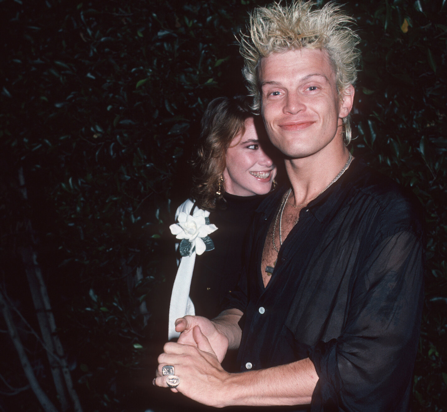Melissa Gilbert and Billy Idol at Le Dome Restaurant in West Hollywood - August 16, 1986