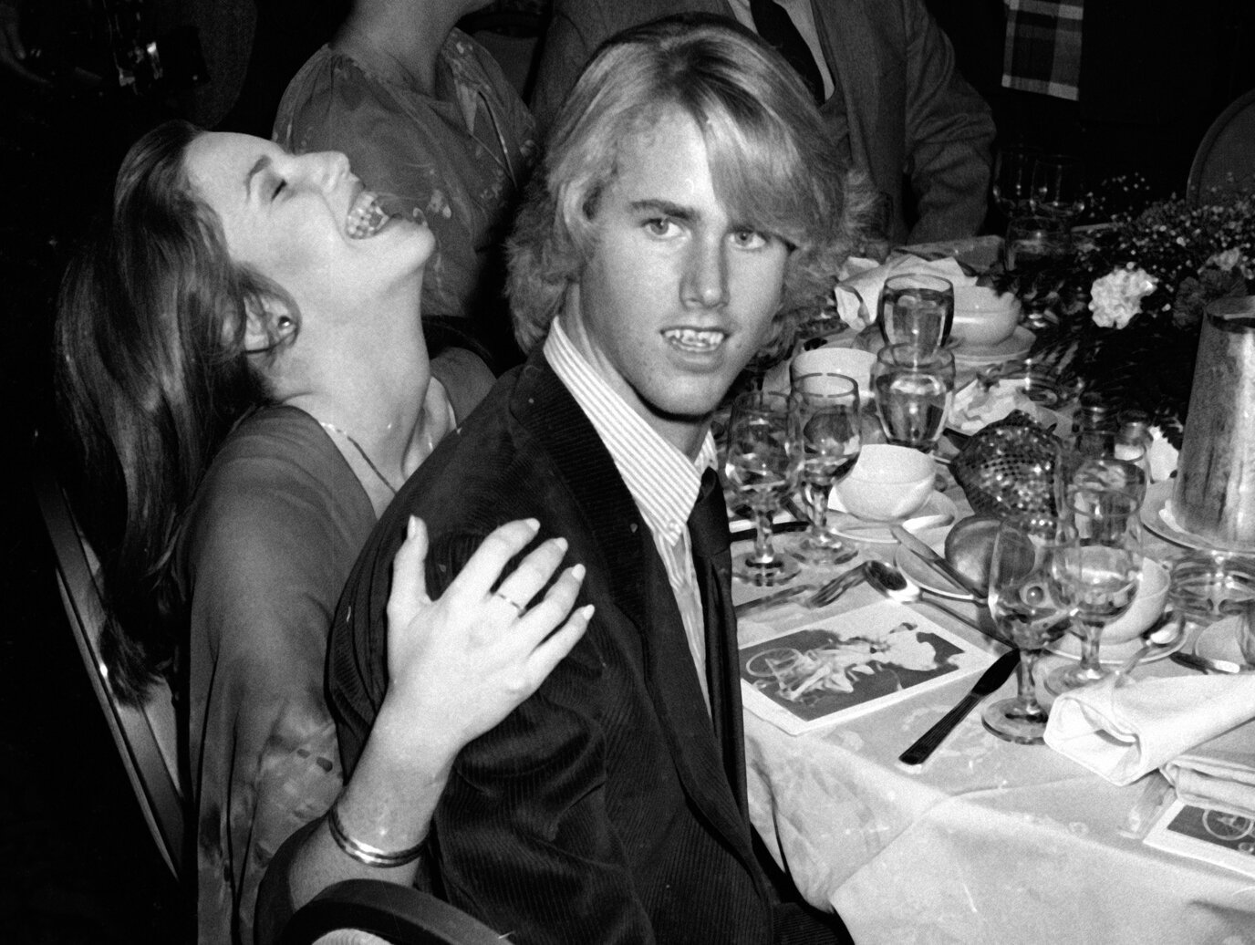 Melissa Gilbert and Michael Landon Jr. attend Third Annual Media Awards on January 22, 1981 at the Beverly Hilton Hotel in Beverly Hills, California