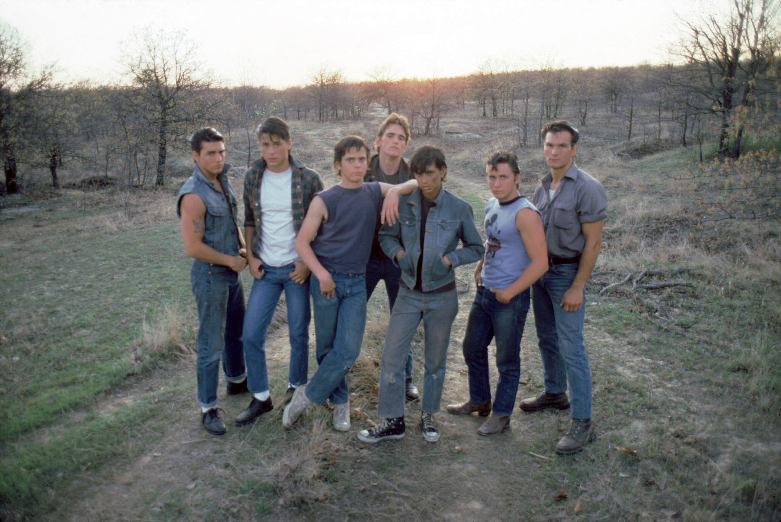 On the set of 'The Outsiders'