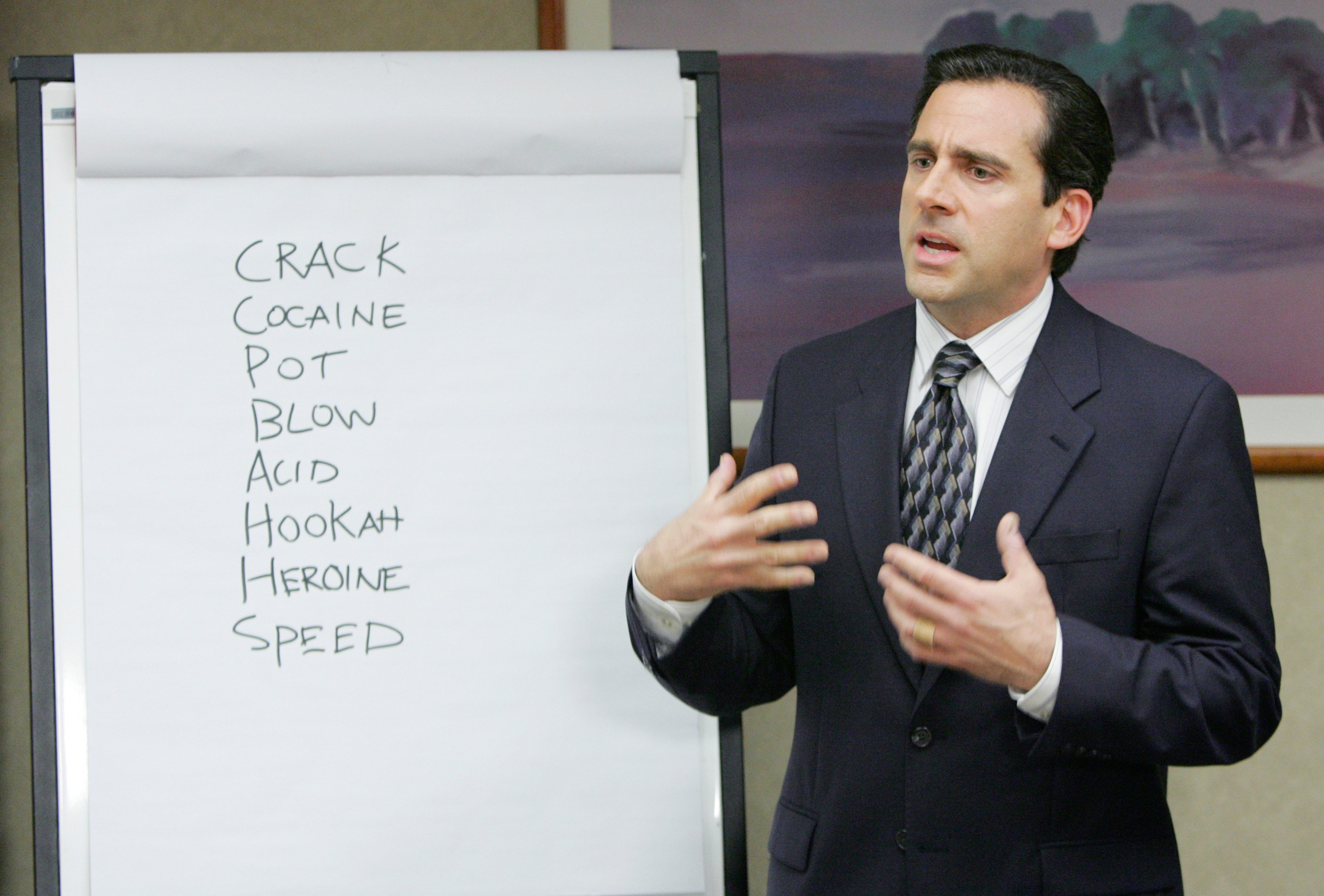 Michael Scott at a drawing board