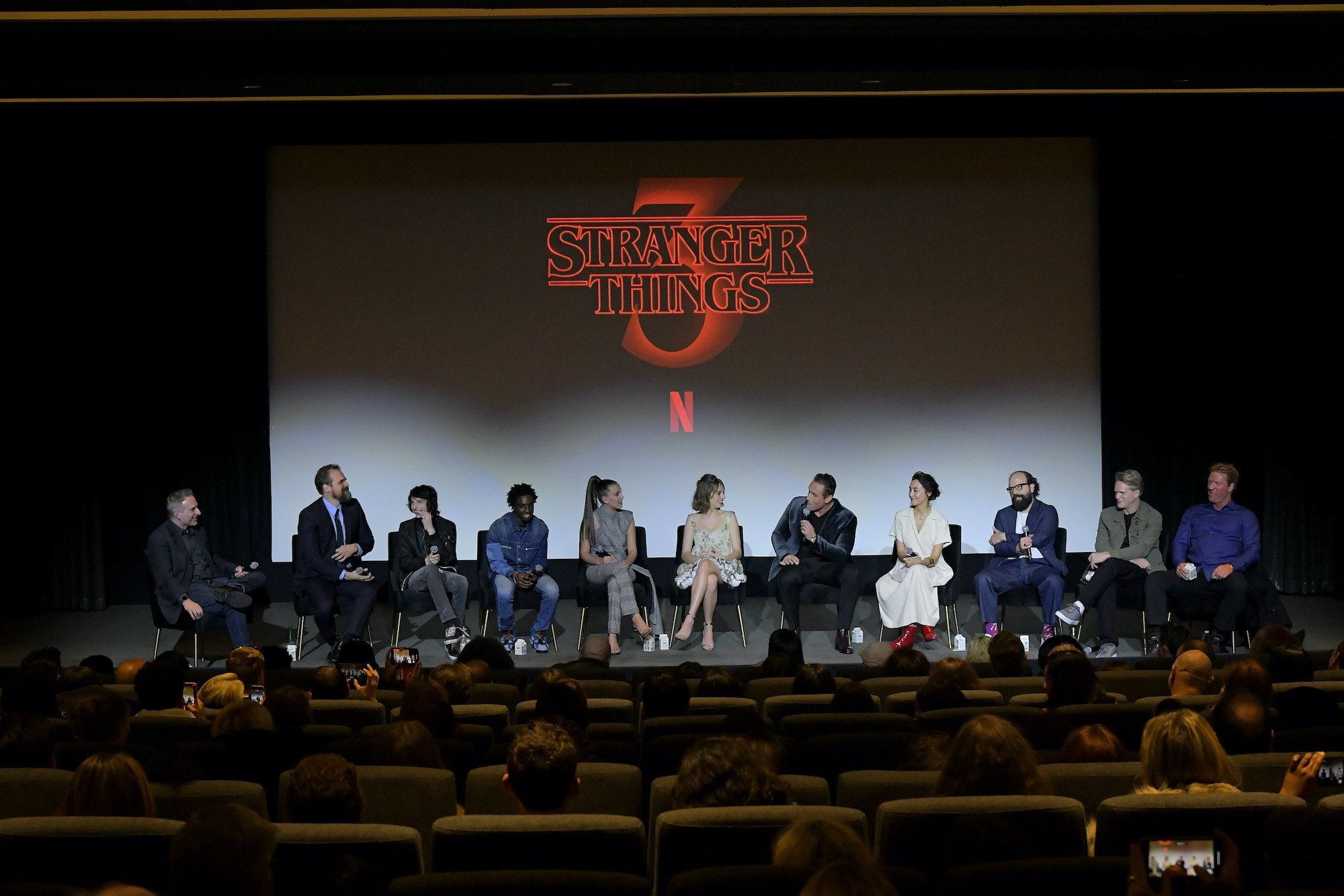The cast and crew of 'Stranger Things' 