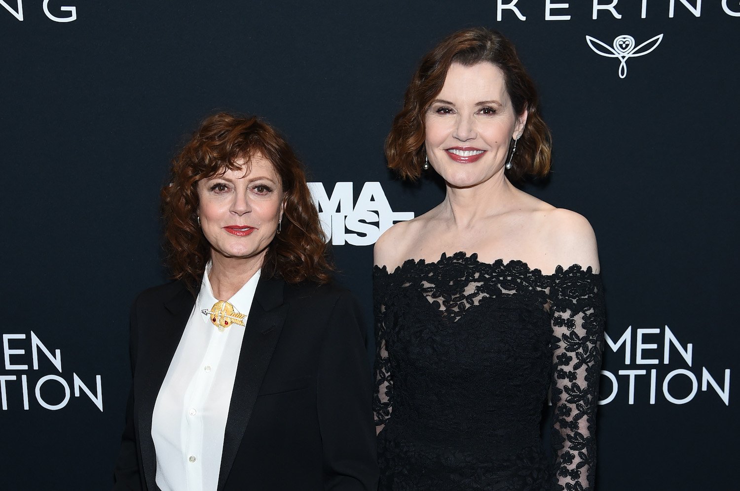 Susan Sarandon and Geena Davis attend the screening of 'Thelma & Louise' Women In Motion at Museum of Modern Art on January 28, 2020