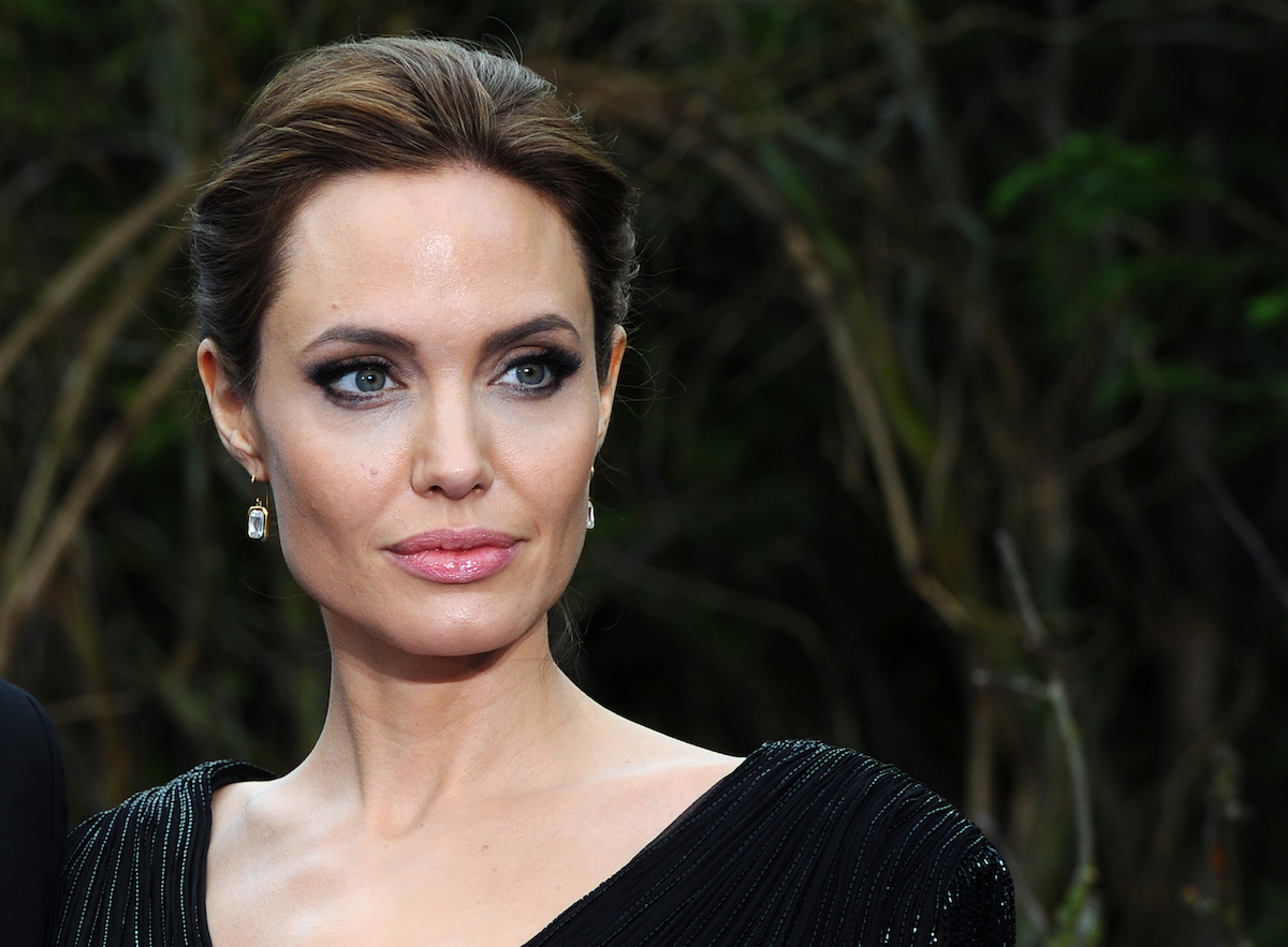 Angelina Jolie attends a private reception as costumes and props from Disney's "Maleficent" are exhibited in support of Great Ormond Street Hospital at Kensington Palace on May 8, 2014 in London, England.