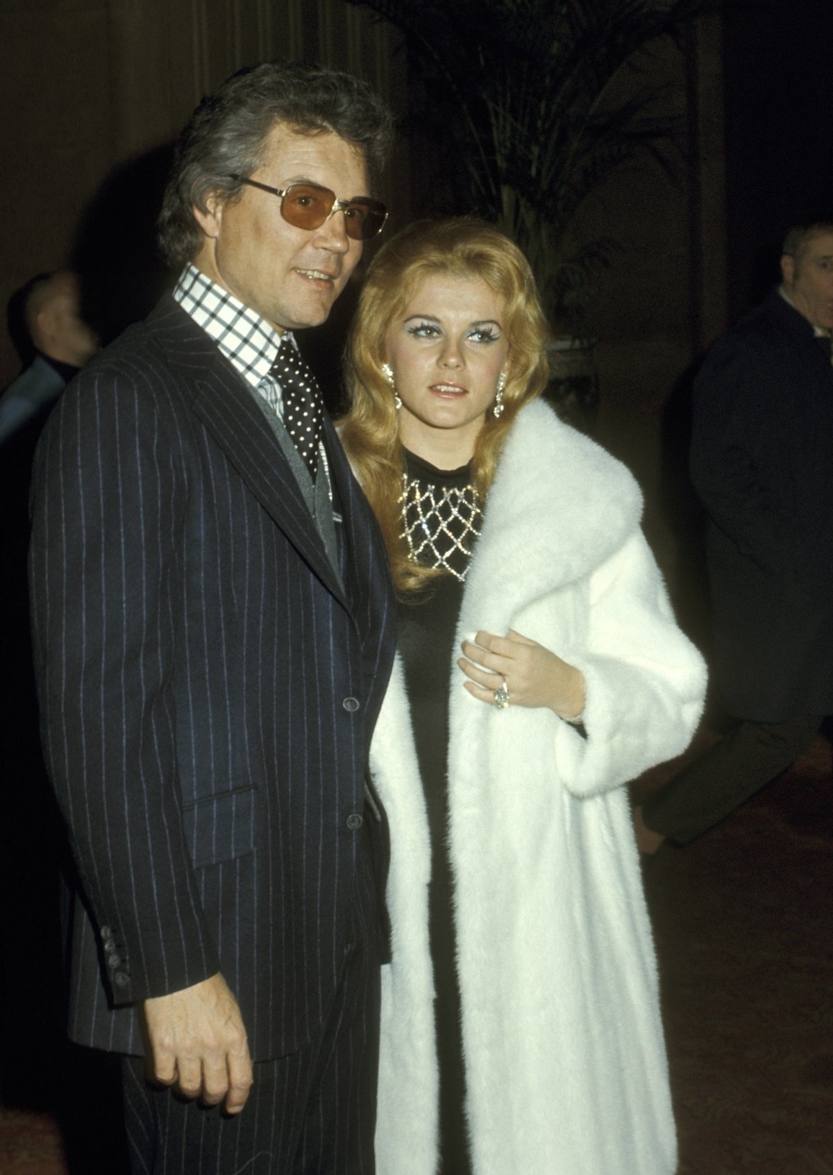 Ann-Margret and her husband Roger Smith in a candid shot at a 1971 event at the Waldorf-Astoria