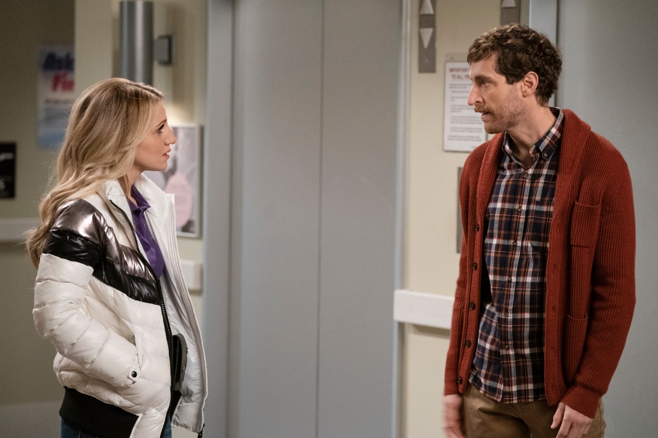 Annaleigh Ashford as Gina and Thomas Middleditch as Drew on B Positive | Michael Yarish/CBS via Getty Images