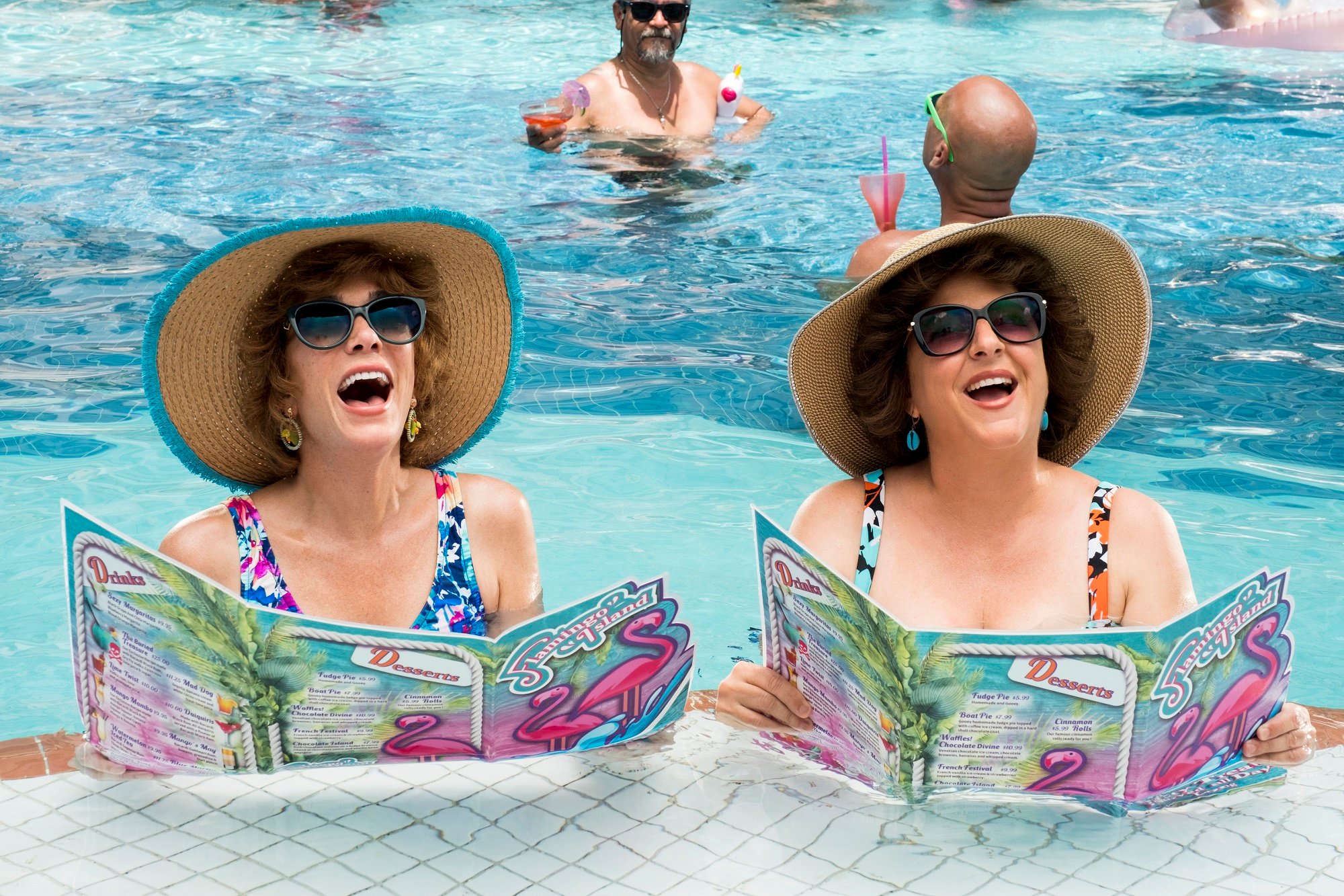 Barb and Star in the pool