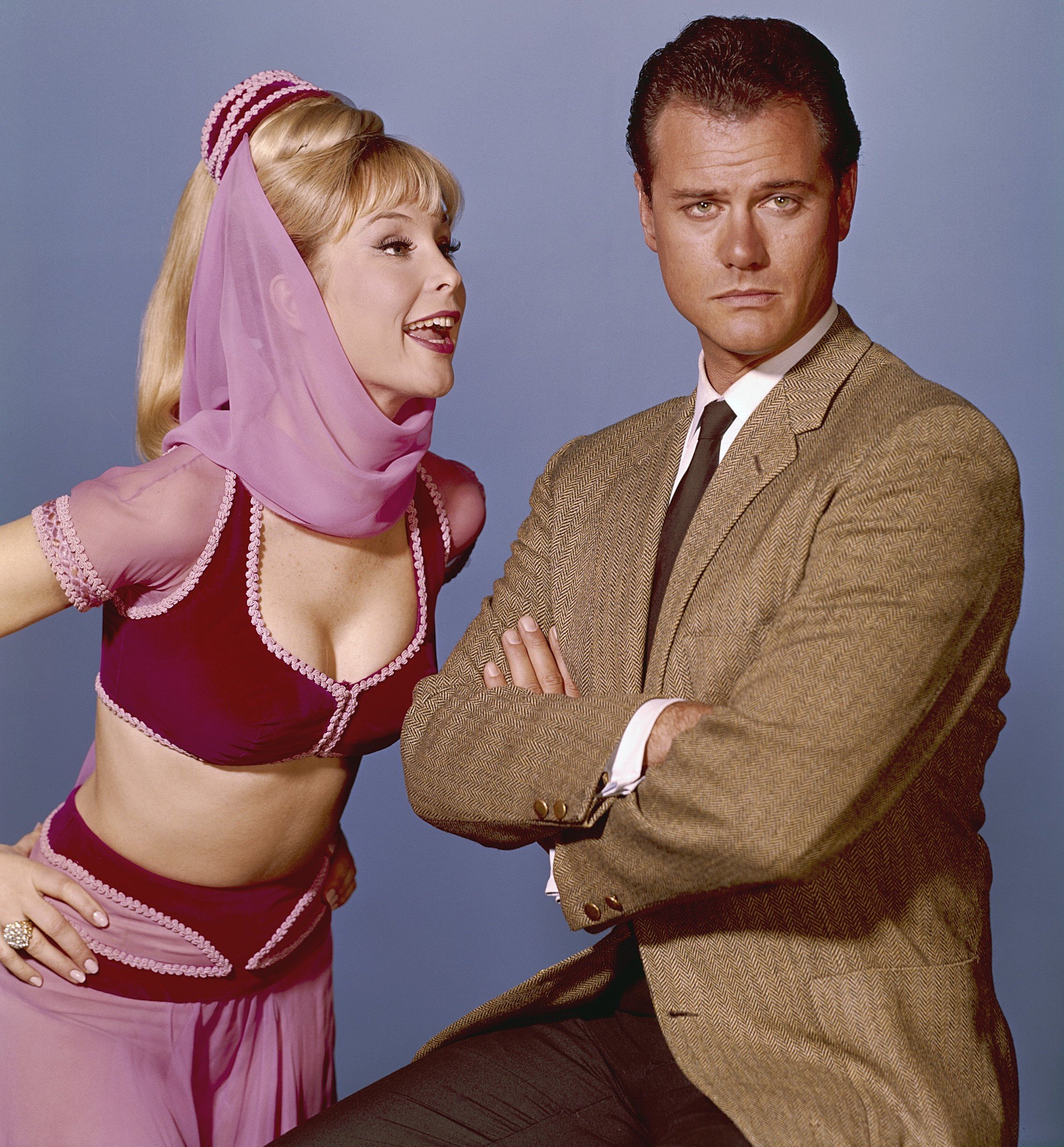 Barbara Eden as Jeannie, Larry Hagman as Anthony 'Tony' Nelson