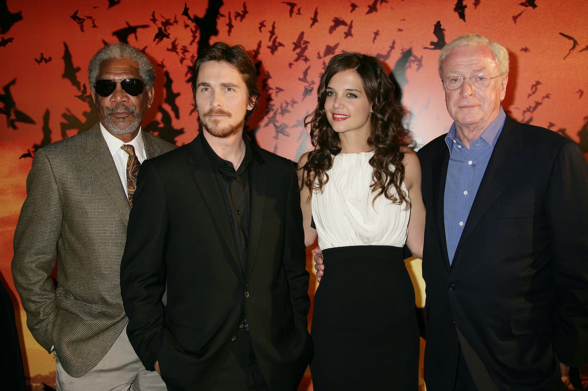 'Batman Begins' stars Morgan Freeman, Christian Bale, Katie Holmes, and Michael Caine