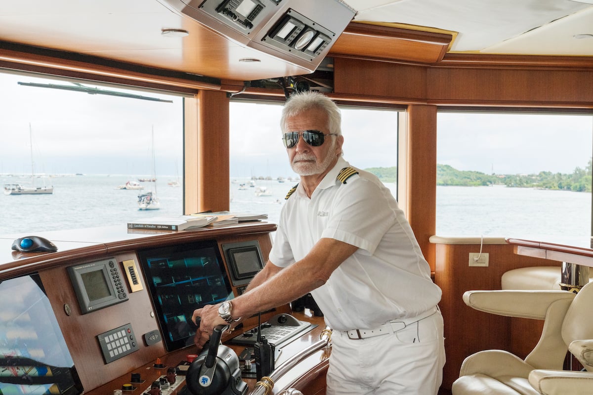 Captain Lee Rosbach at the helm on 'Below Deck.'