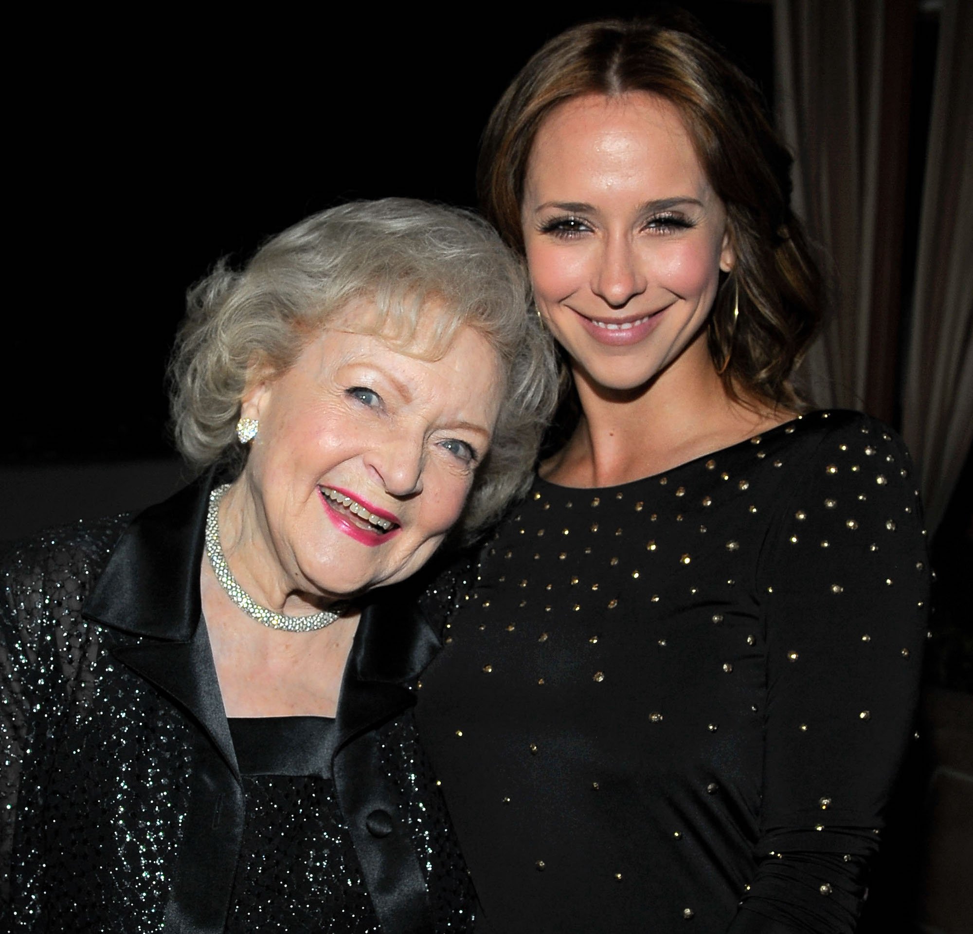 Betty White and Jennifer Love Hewitt at TV Land's "Hot In Cleveland" And "Retired At 35" Premiere Party in 2011