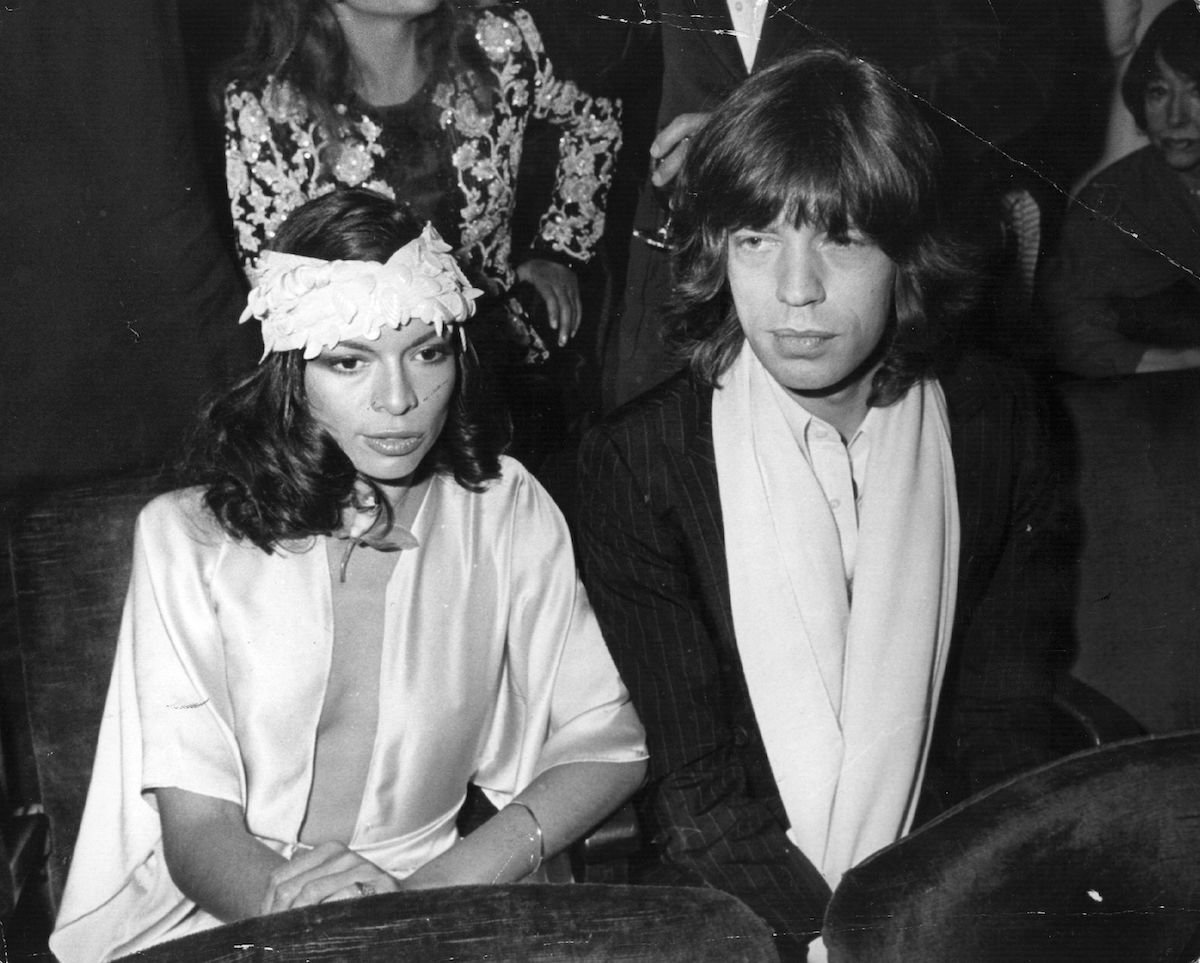 Mick Jagger of the Rolling Stones with his wife Bianca at the opening night of 'Josephine', a new show by Andrew Levasseur, on the left-bank of Paris | Keystone/Getty Images