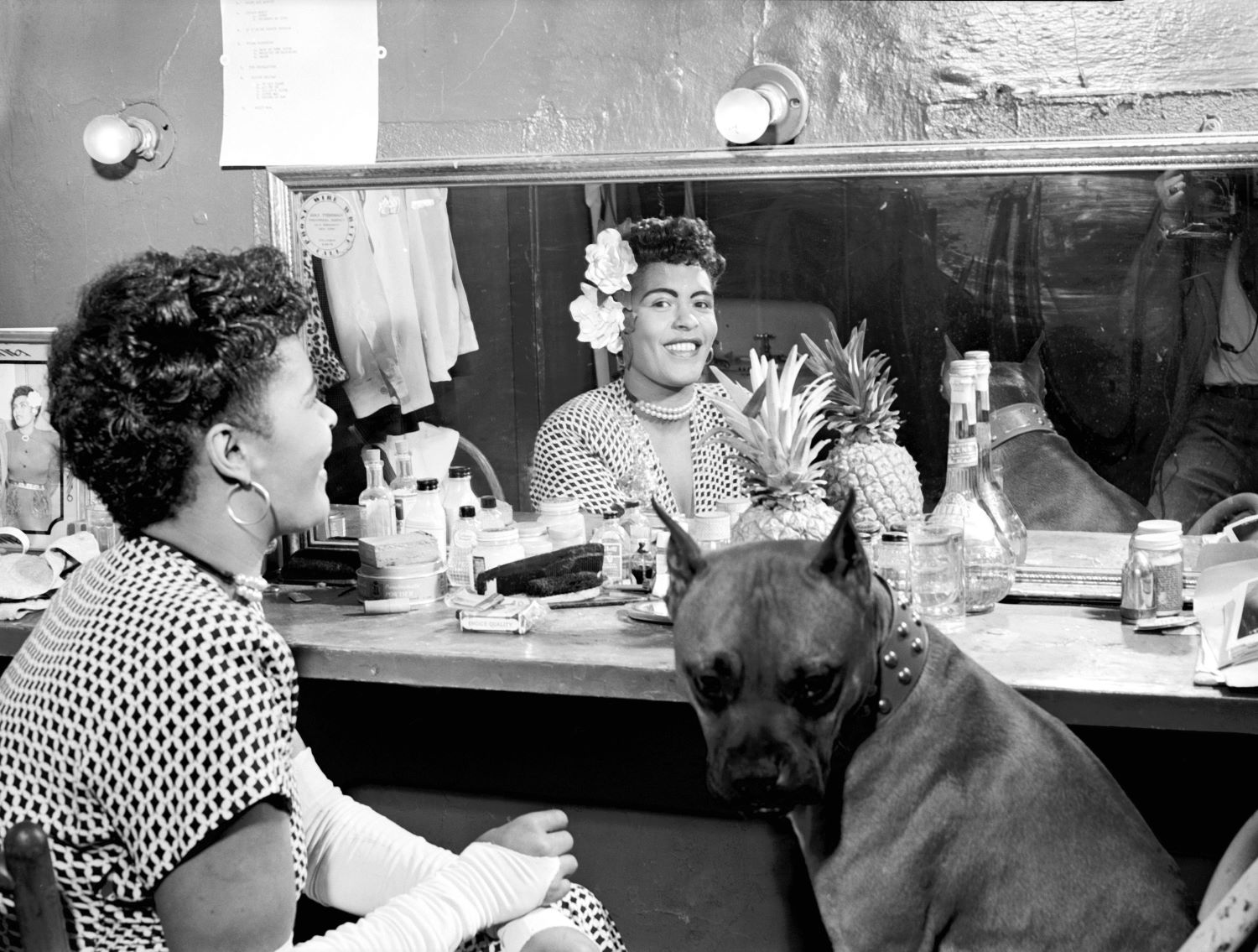 Billie Holiday and her boxer dog