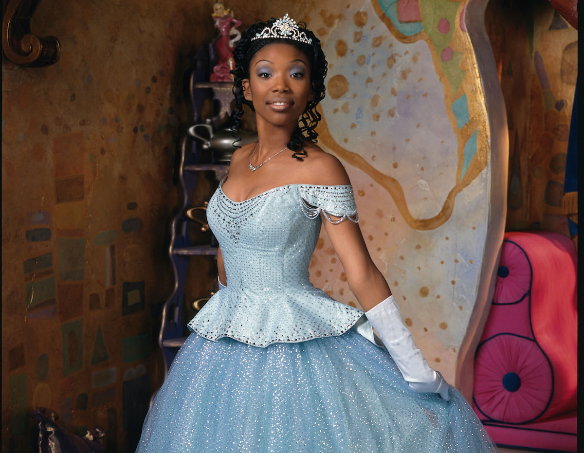 Brandy Norwood in a blue ballgown and tiara as Cinderella in 'Rodgers and Hammerstein's Cinderella' on ABC, 1997 | Disney