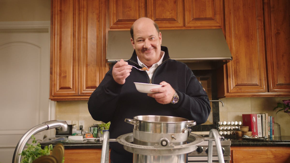 Brian Baumgartner preparing Kevin's chili from 'The Office'