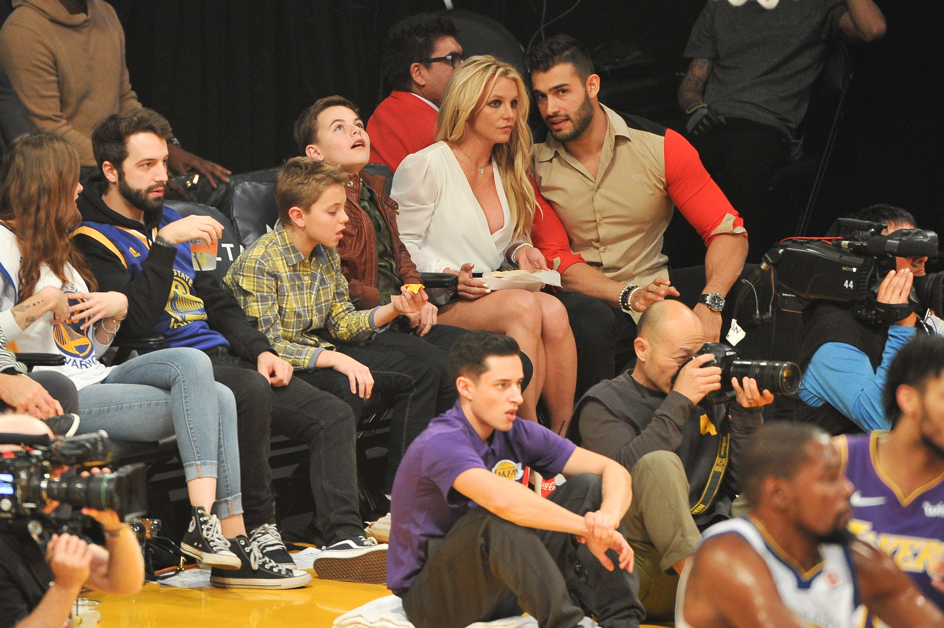 Sean Federline, Jayden James Federline, Britney Spears and Sam Asghari