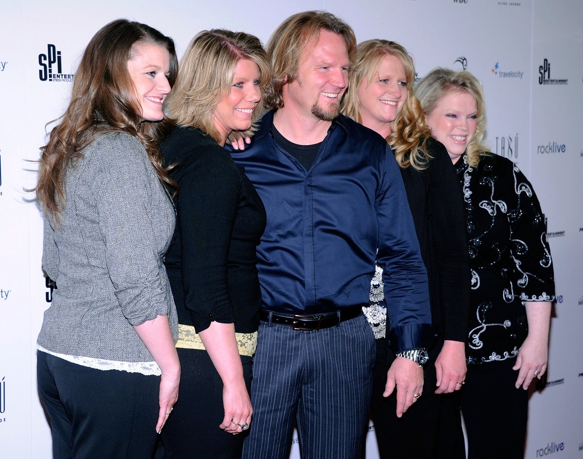 Robyn, Meri, Kody, Christine, and Janelle Brown of 'Sister Wives' on the red carpet in 2012