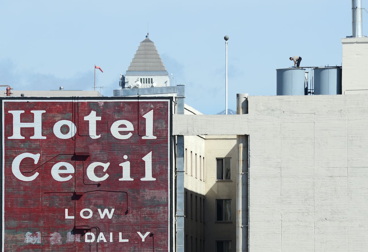 The Cecil Hotel in Los Angeles where Elisa Lam died