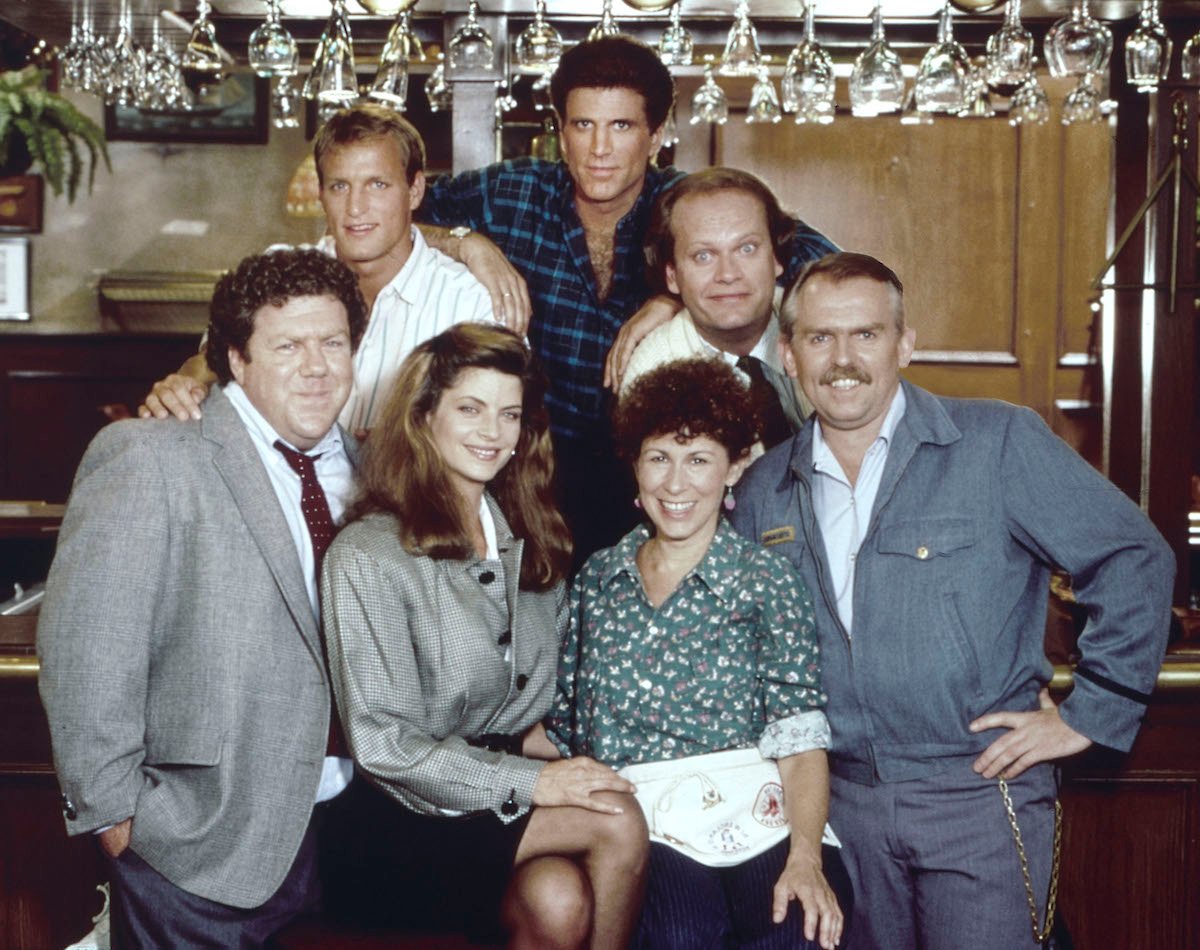 'Cheers' cast members pose for a portrait in October 1983 in Los Angeles, California.