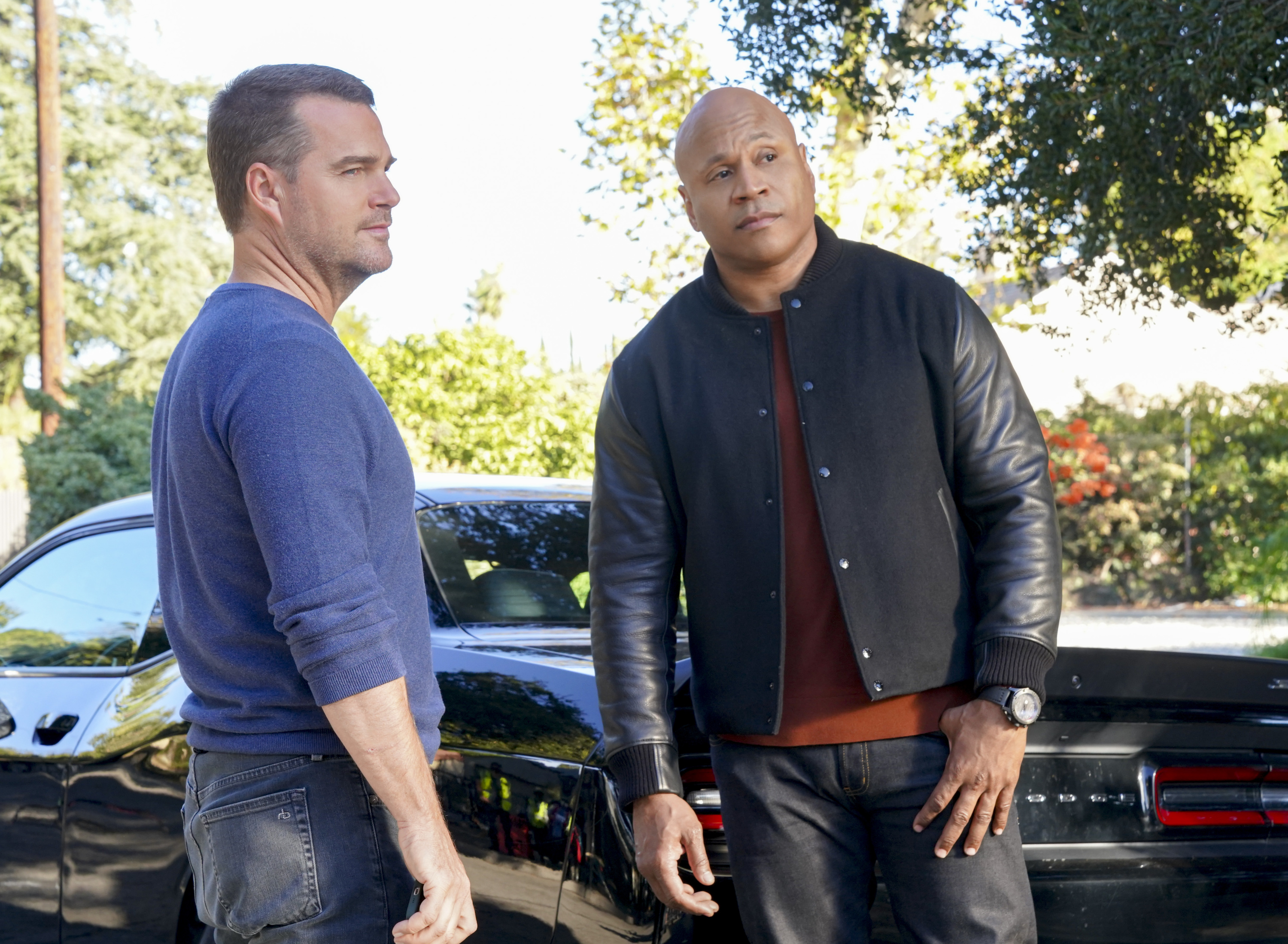 Chris O'Donnell and LL Cool J on NCIS Los Angeles |  Ron P. Jaffe/CBS via Getty Images