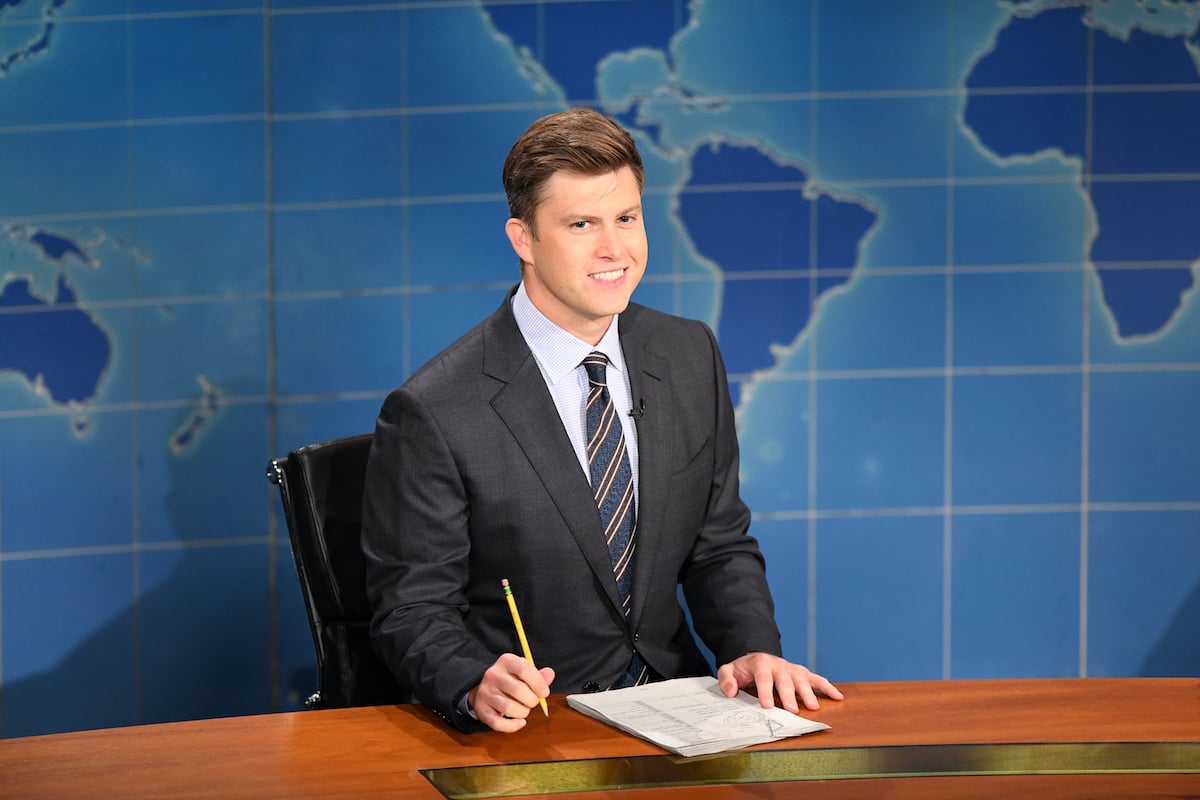 Colin Jost during 'Weekend Update' on 'Saturday Night Live' in 2020