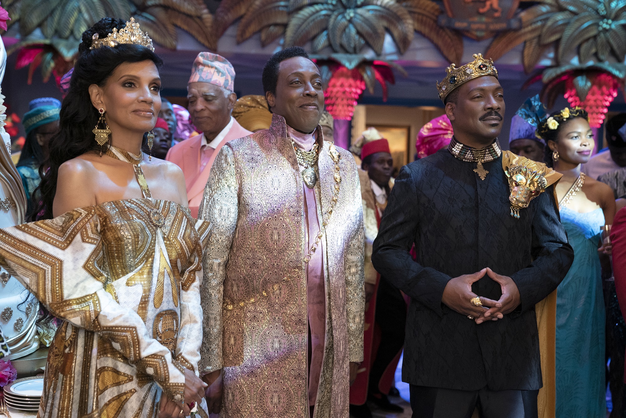 Coming 2 America: Shari Headley, Arsenio Hall and Eddie Murphy in Zamunda