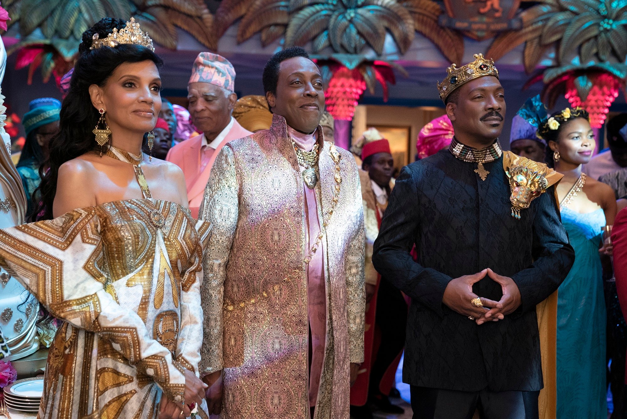 Coming 2 America: Shari Headley, Arsenio Hall and Eddie Murphy in Zamunda