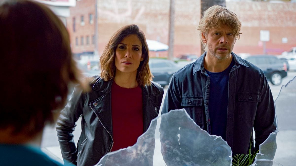 Daniela Ruah (Special Agent Kensi Blye) and Eric Christian Olsen (LAPD Liaison Marty Deeks) try to find Sam's kidnapped daughter