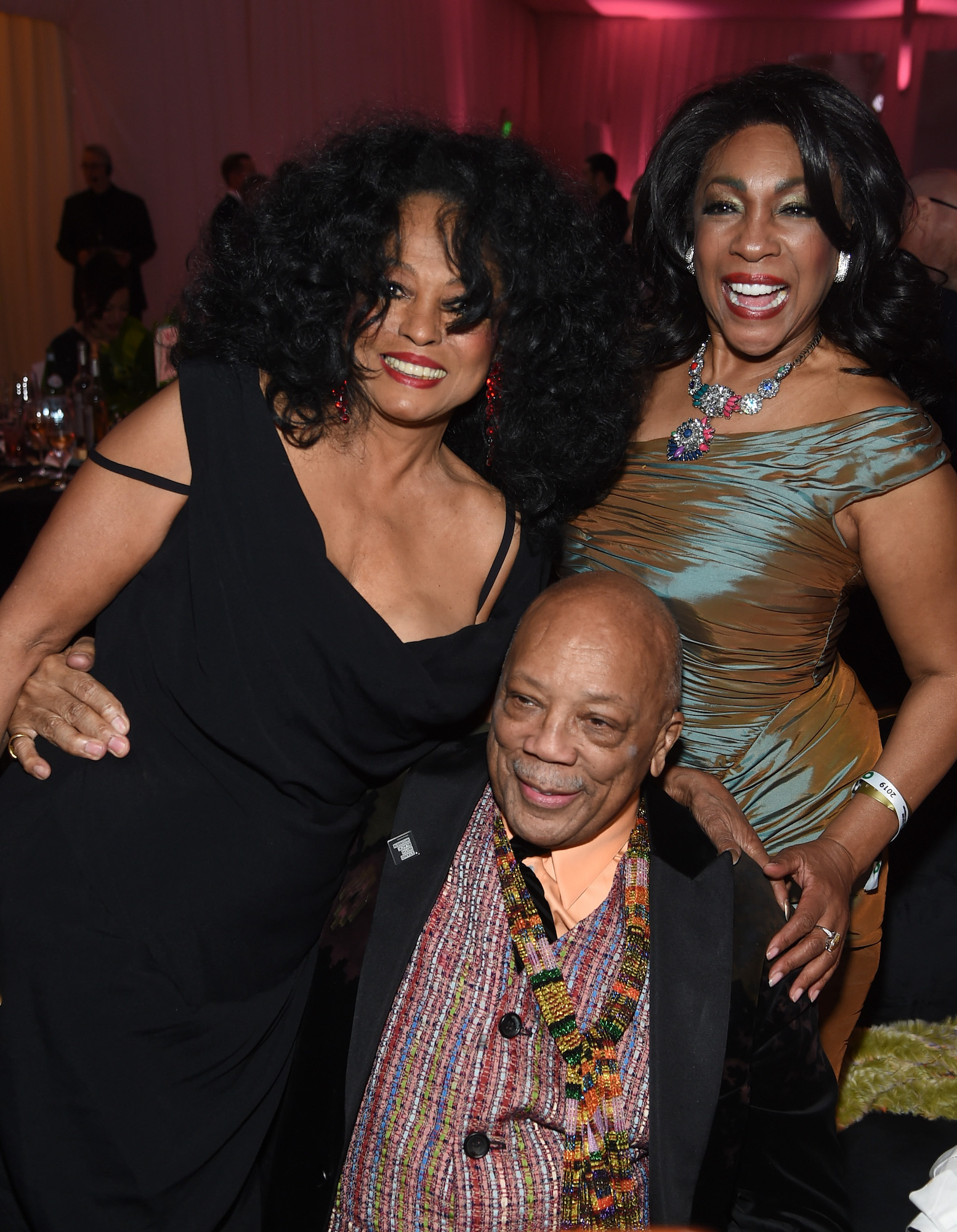 Diana Ross, Quincy Jones, and Mary Wilson