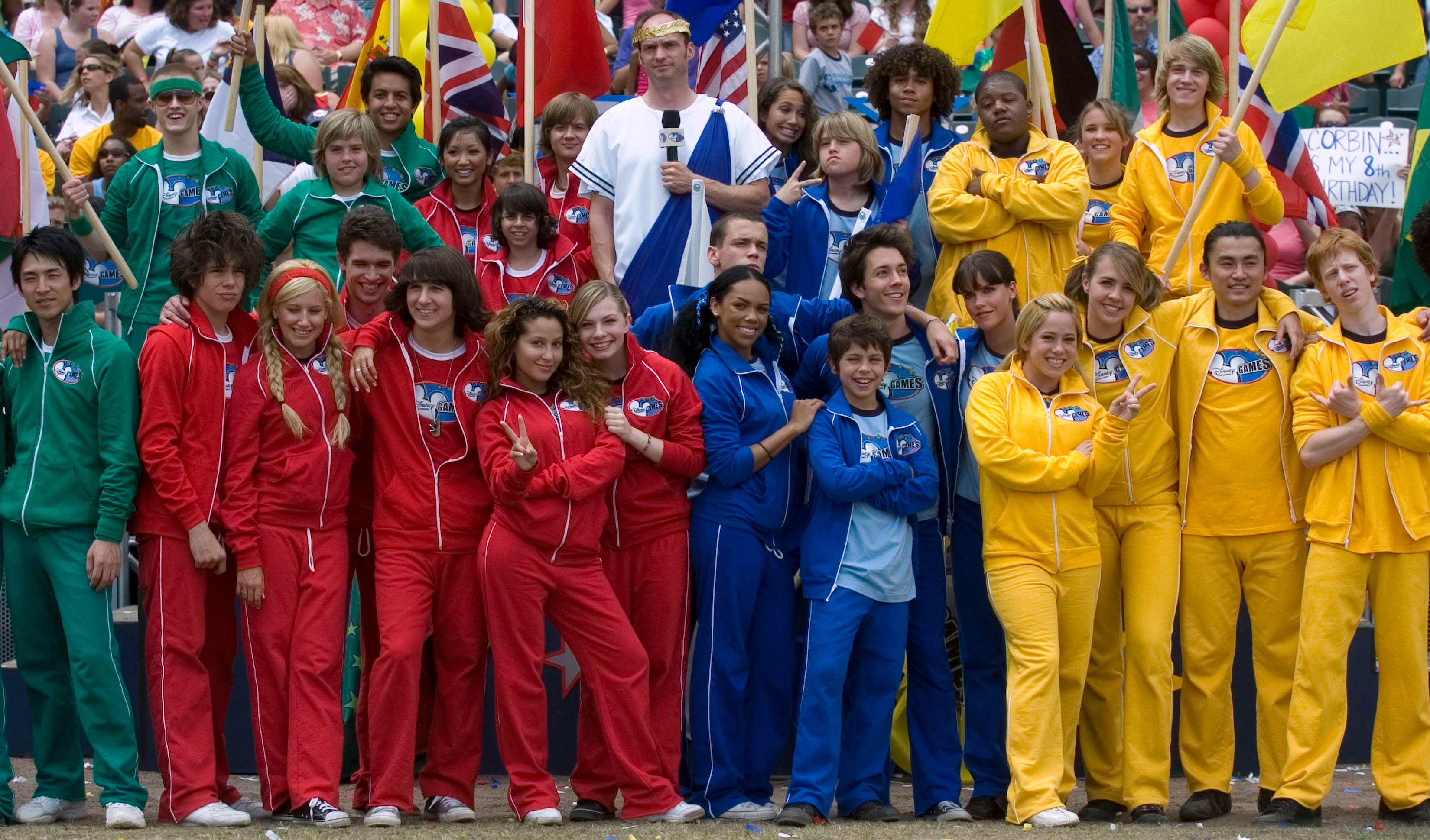 Disney Channel stars pose during the 'Disney Channel Games 2007' opening ceremony