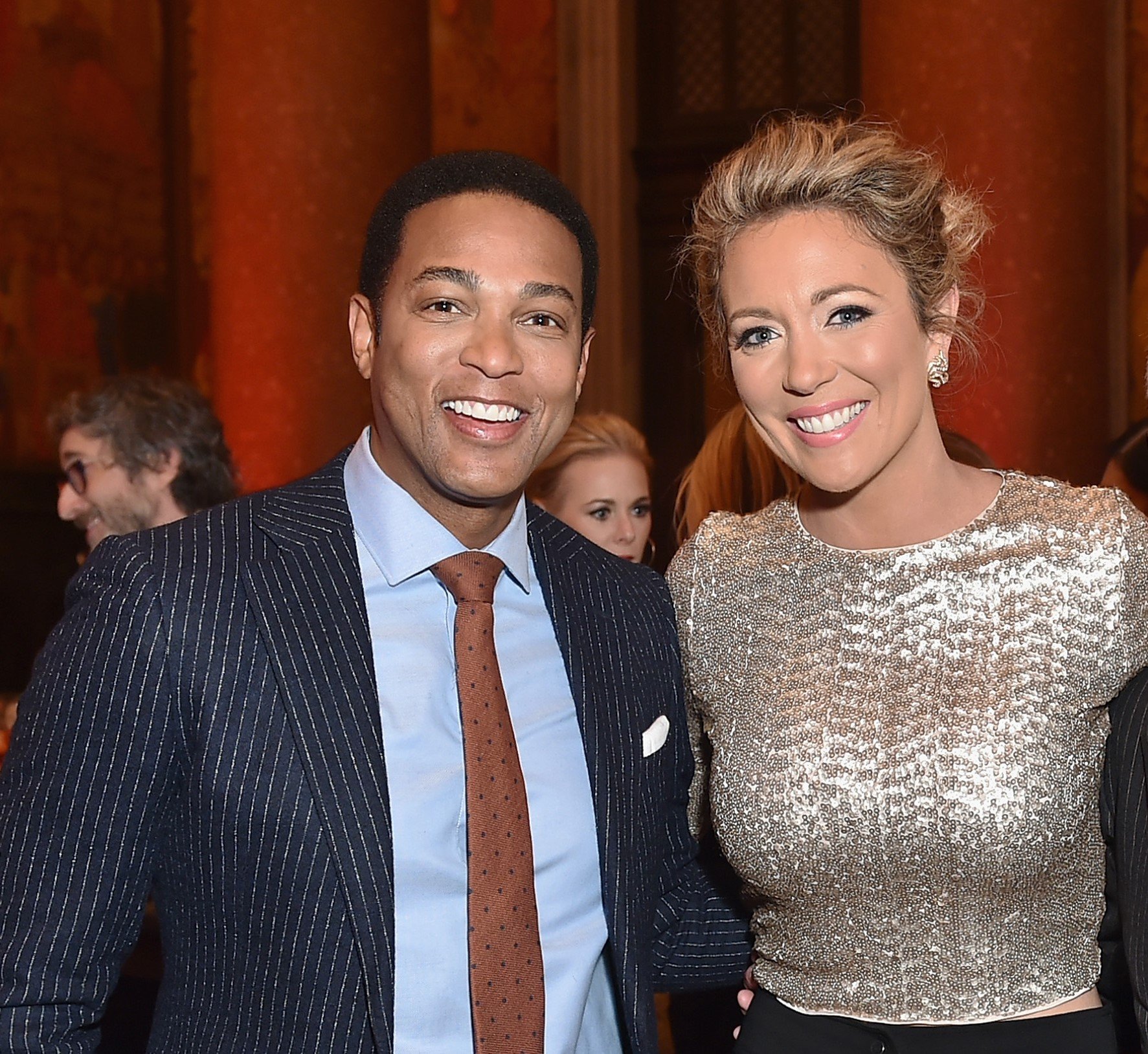 Don Lemon and Brooke Baldwin  pose for photo the American Museum of Natural History