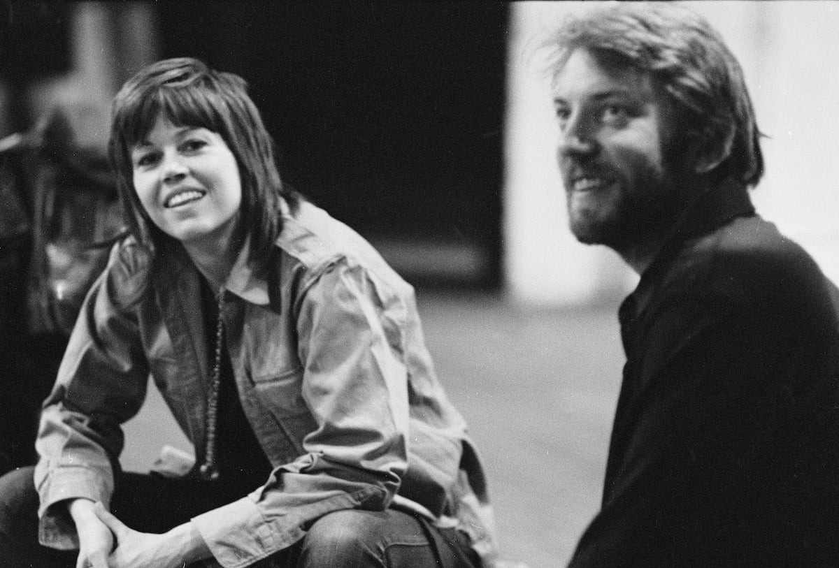 American actors Jane Fonda and Donald Sutherland