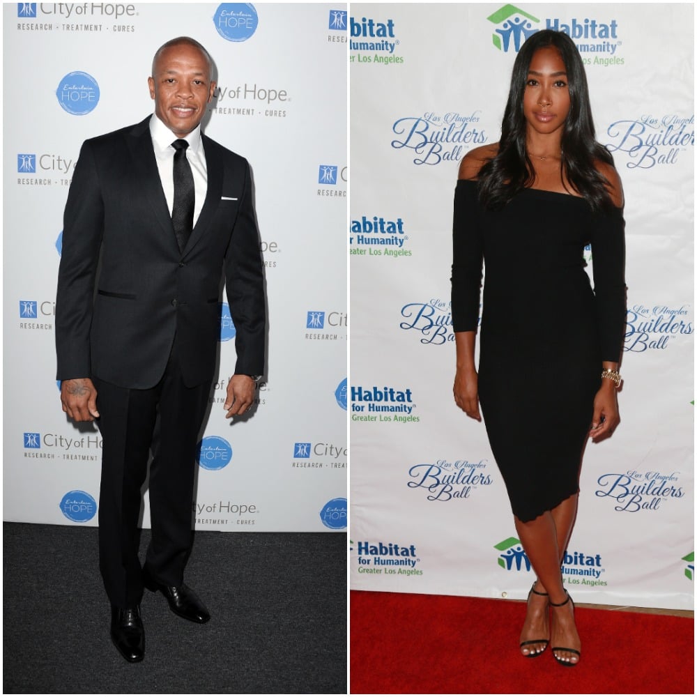 Dr. Dre attends the City of Hope Spirit of Life Gala in 2014; Apryl Jones attends the 2017 Los Angeles Builders Ball